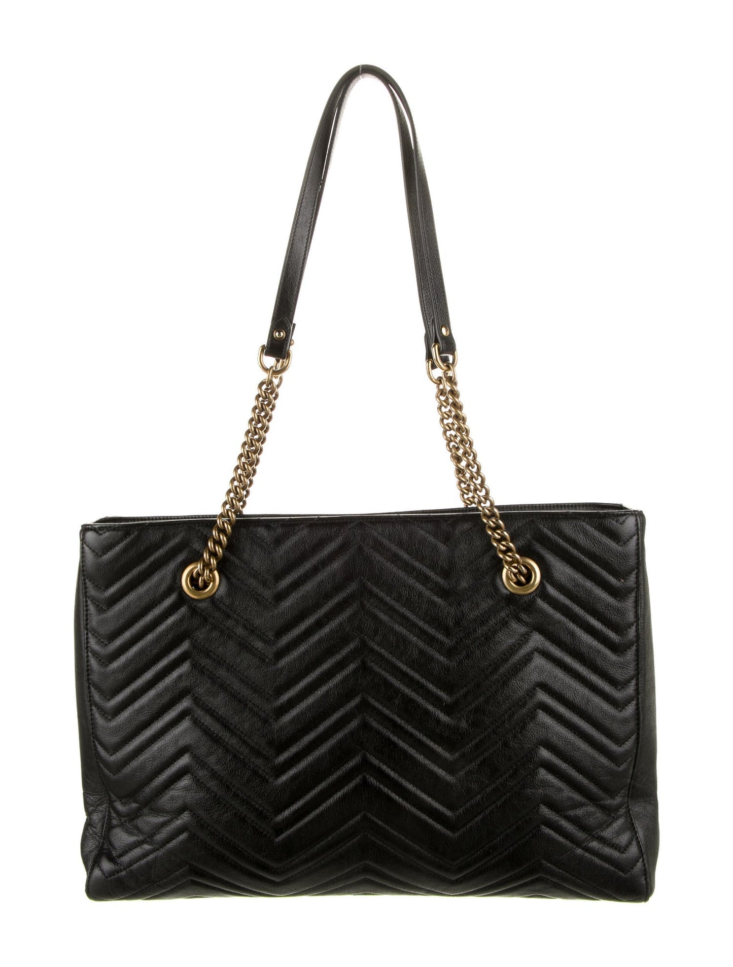 Gucci GG Marmont Matelassé Leather Shoulder Bag in Black