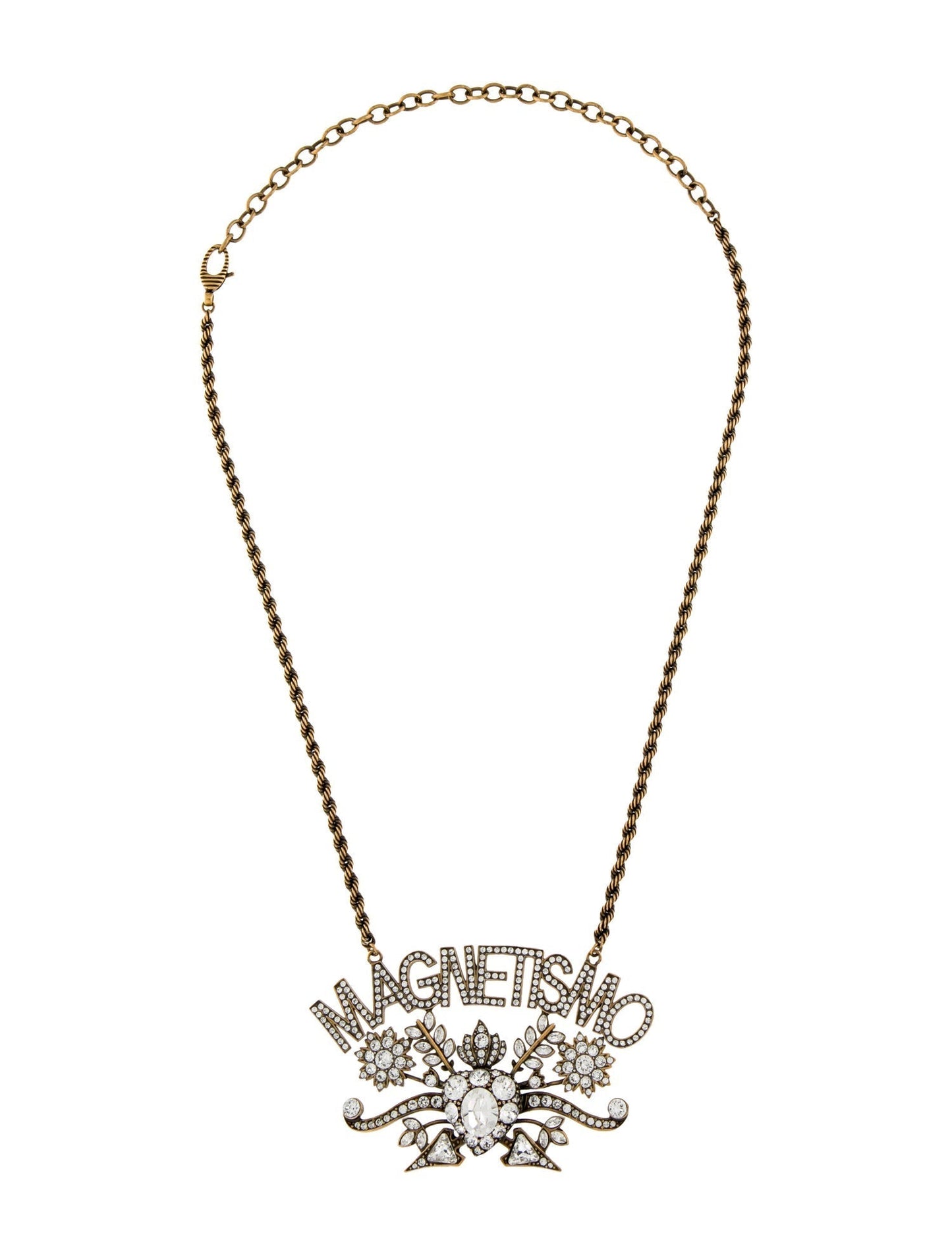 Gucci Magnetismo Crystal Necklace in Gold