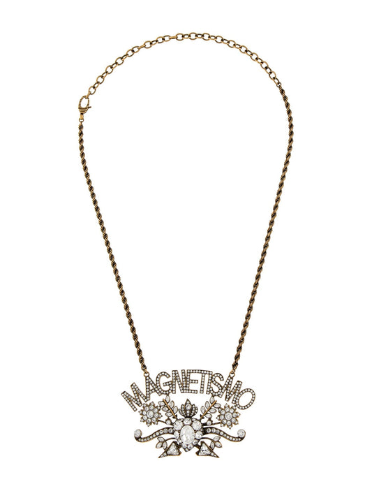 Gucci Magnetismo Crystal Necklace in Gold