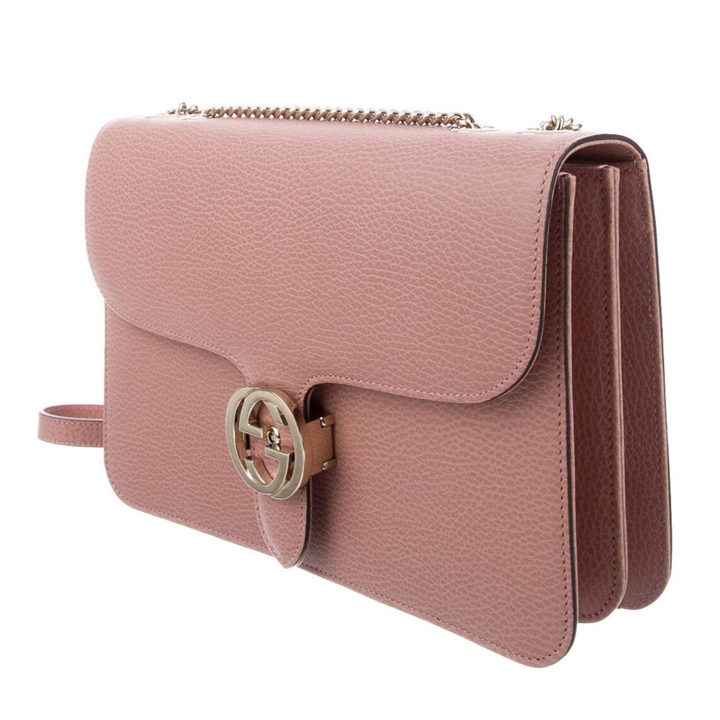 Gucci Medium Interlocking GG Crossbody Bag in Soft Pink