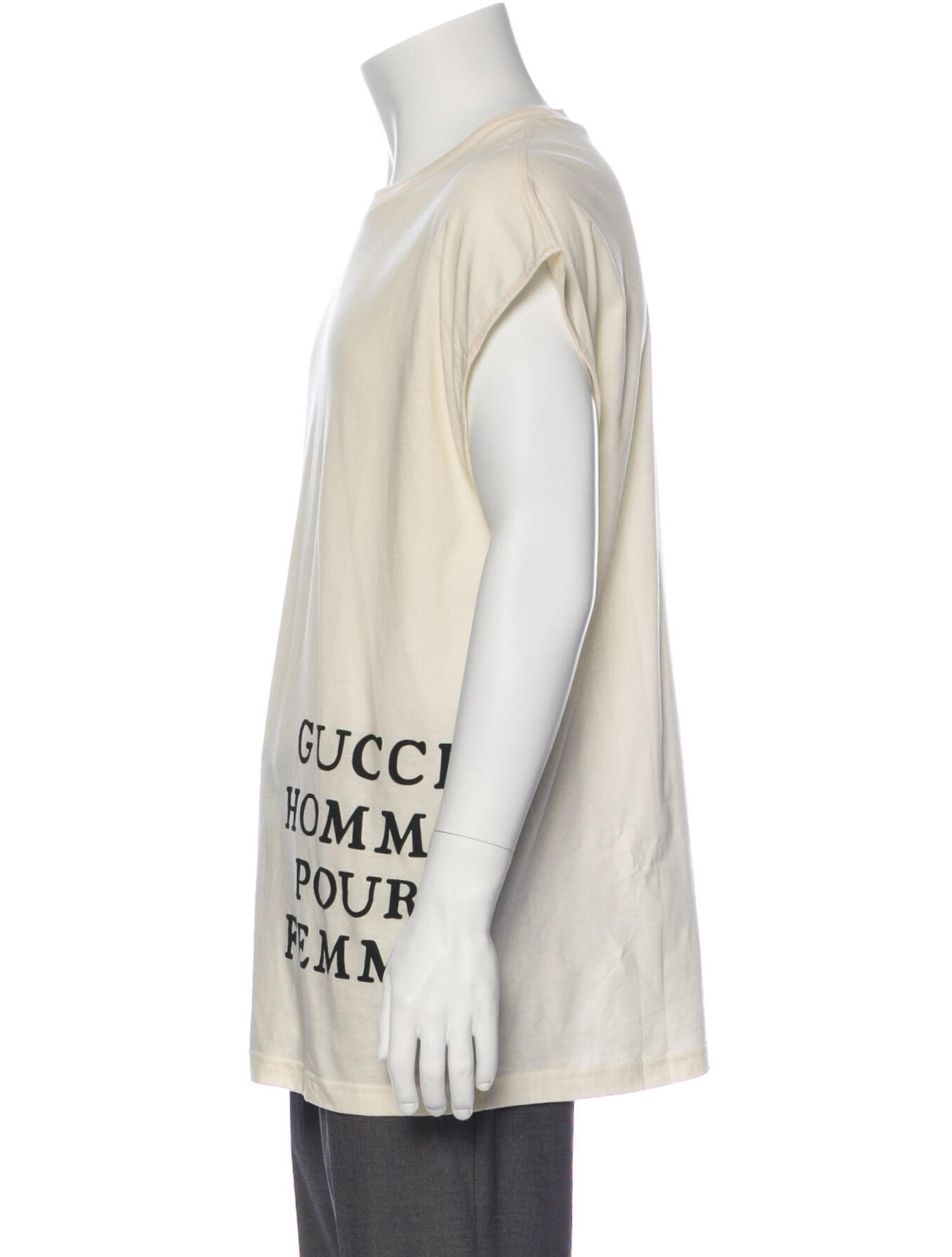 Gucci Homme Pour Femme Sleeveless T-shirt in White