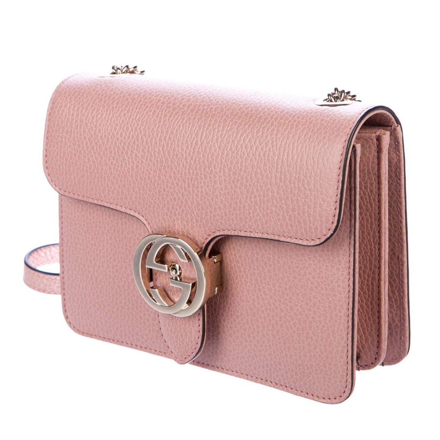 Gucci Interlocking GG Crossbody Bag in Soft Pink