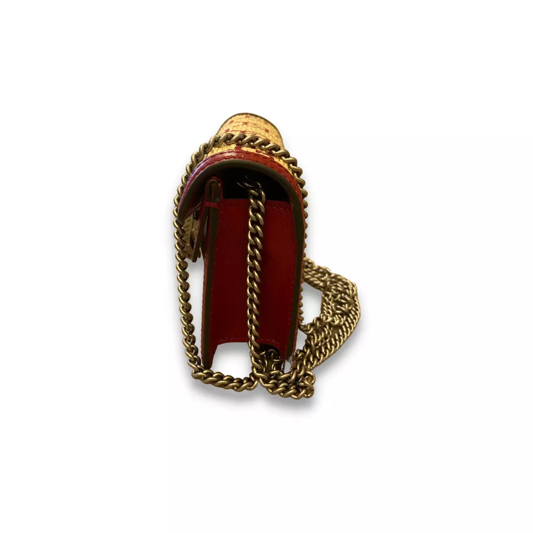 GUCCI BEIGE & BURGUNDY DIONYSUS MINI BAG