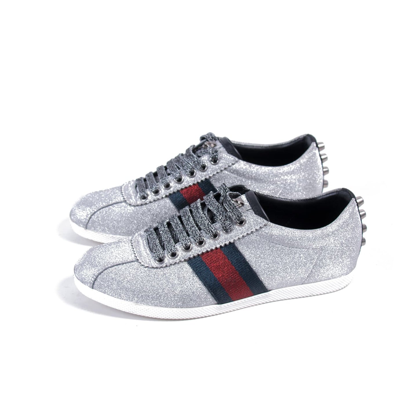 Gucci Glitter Web Sneaker With Studs