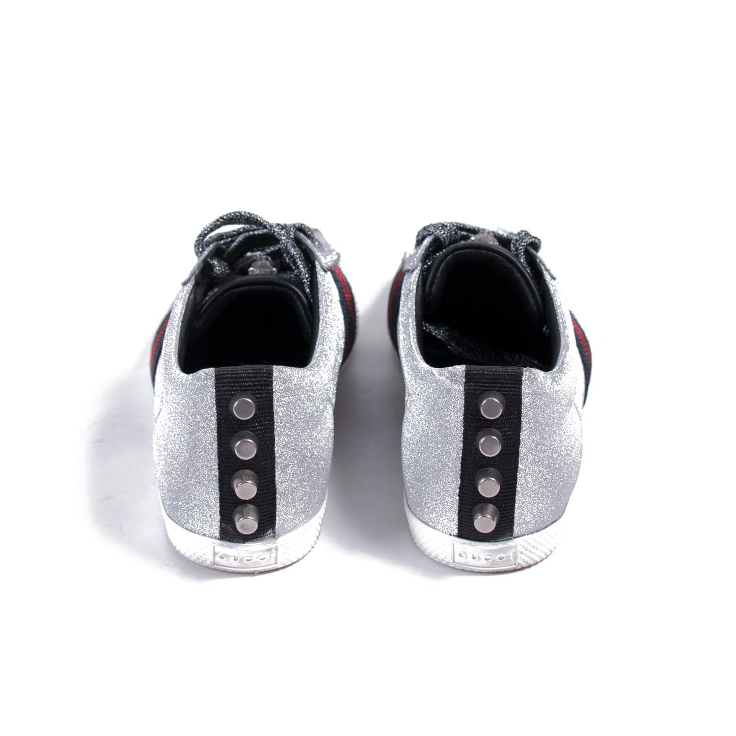 Gucci Glitter Web Sneaker With Studs