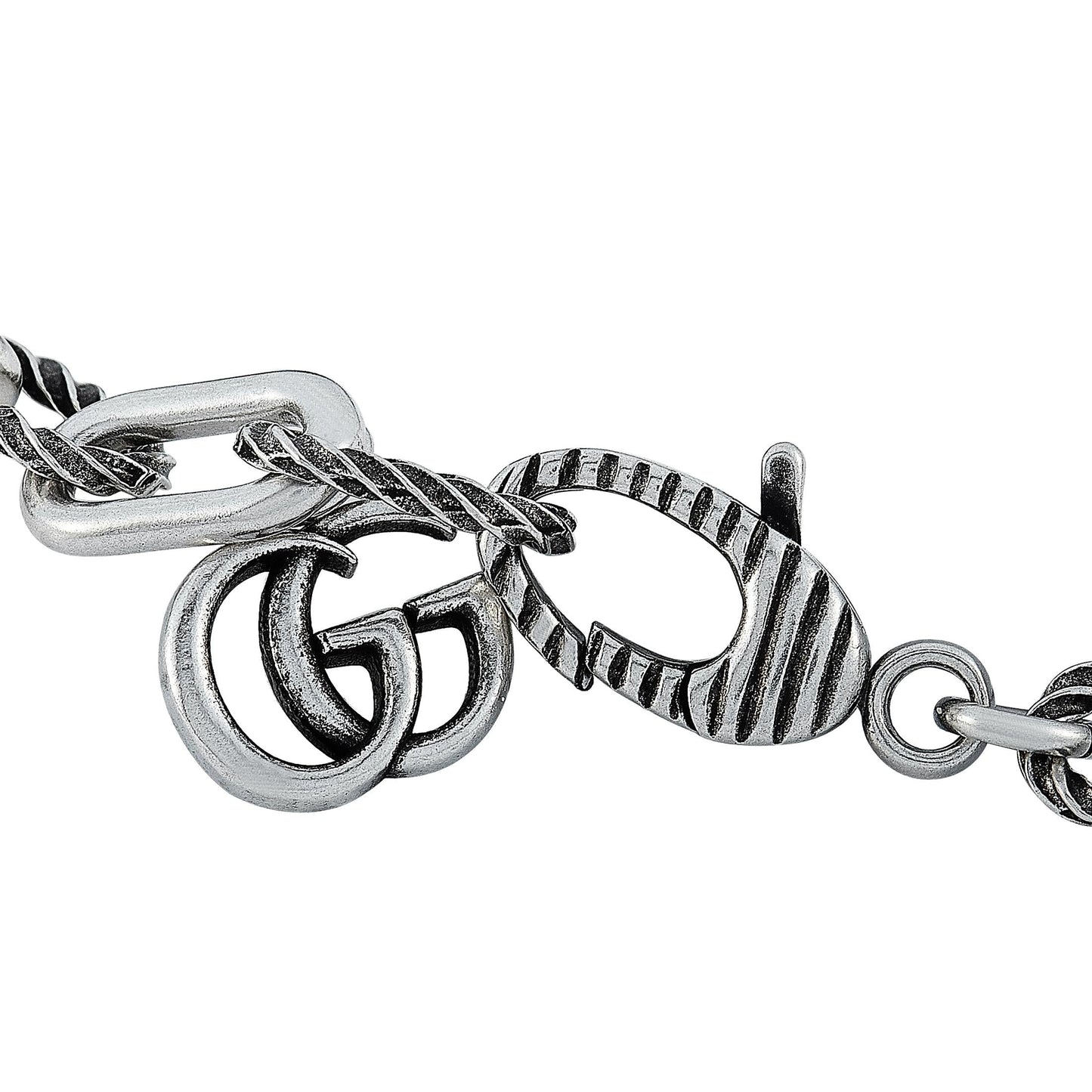 Gucci Garden GG Malachite Bracelet in Silver