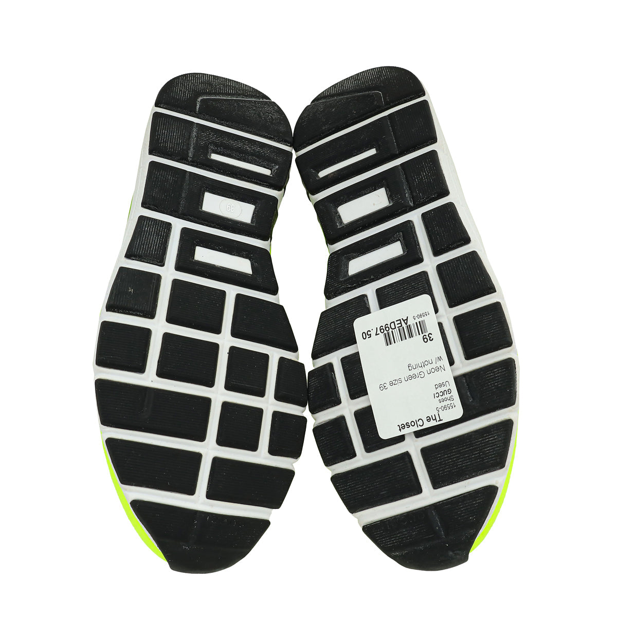 Gucci Neon Green Perforated High Top Sneaker 39