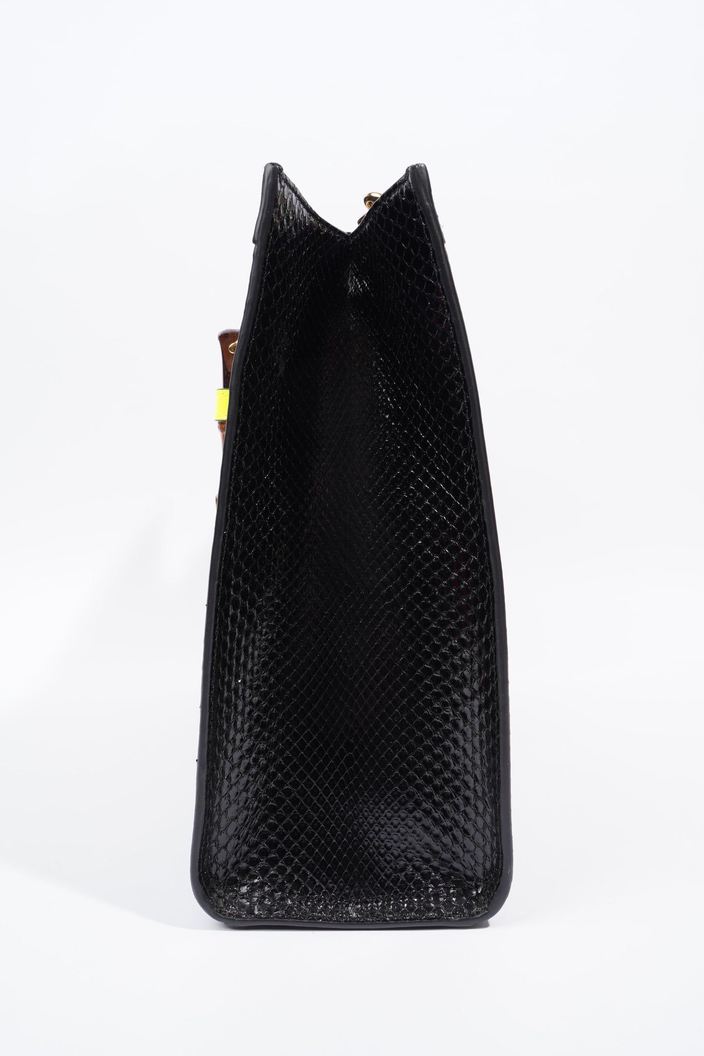 Gucci Diana Python Black Leather Medium