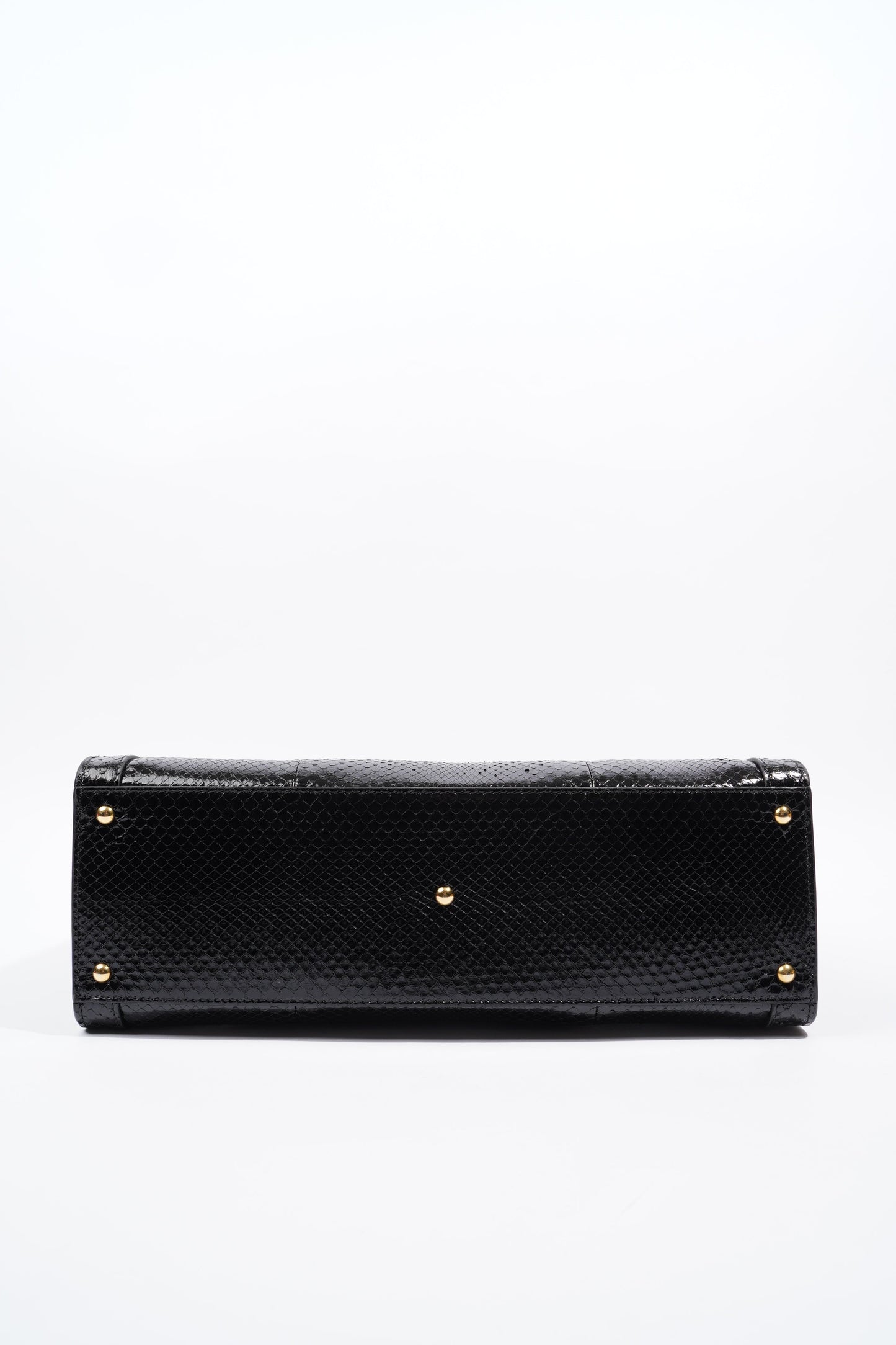 Gucci Diana Python Black Leather Medium