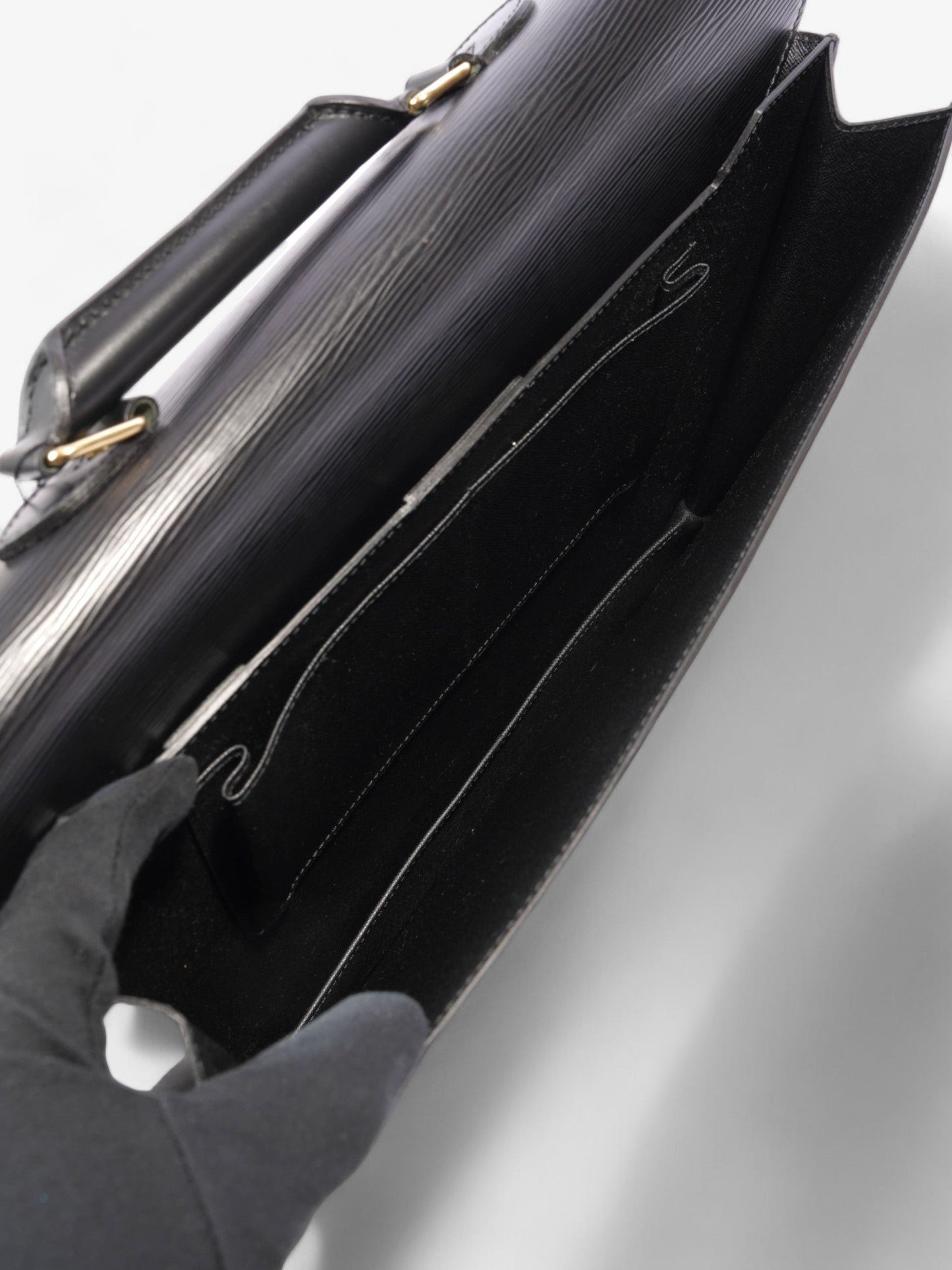 Louis Vuitton Brief Case Black Epi Leather