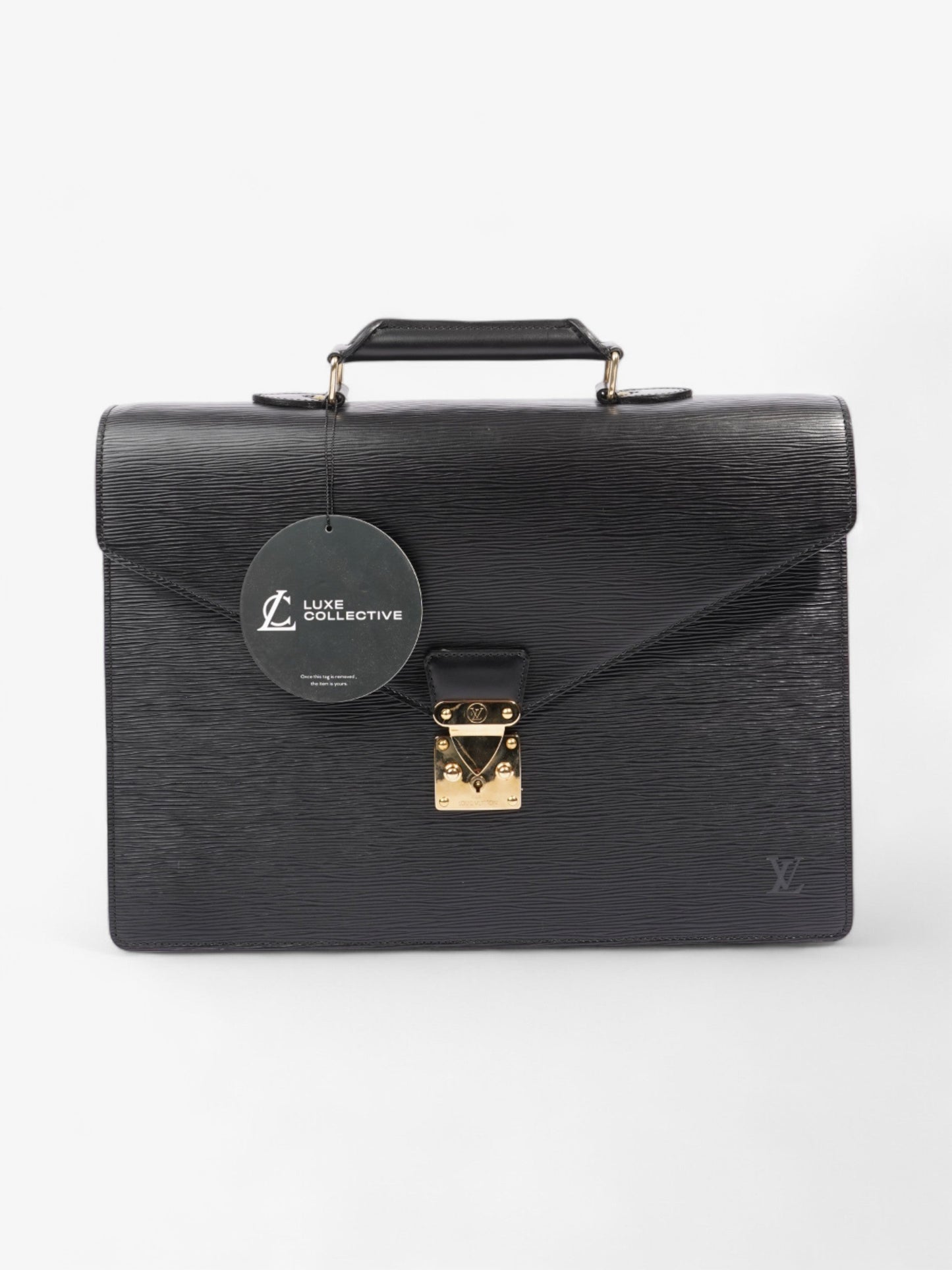 Louis Vuitton Brief Case Black Epi Leather