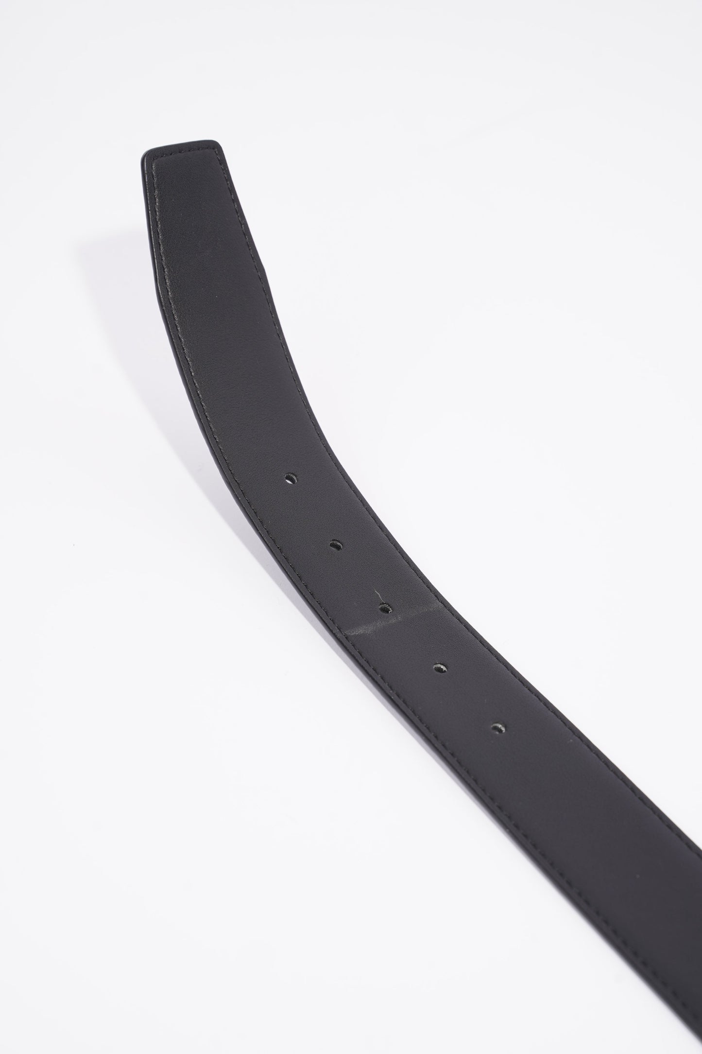 Gucci GG Gold Buckle Belt Black Grained Leather 95cm 38"