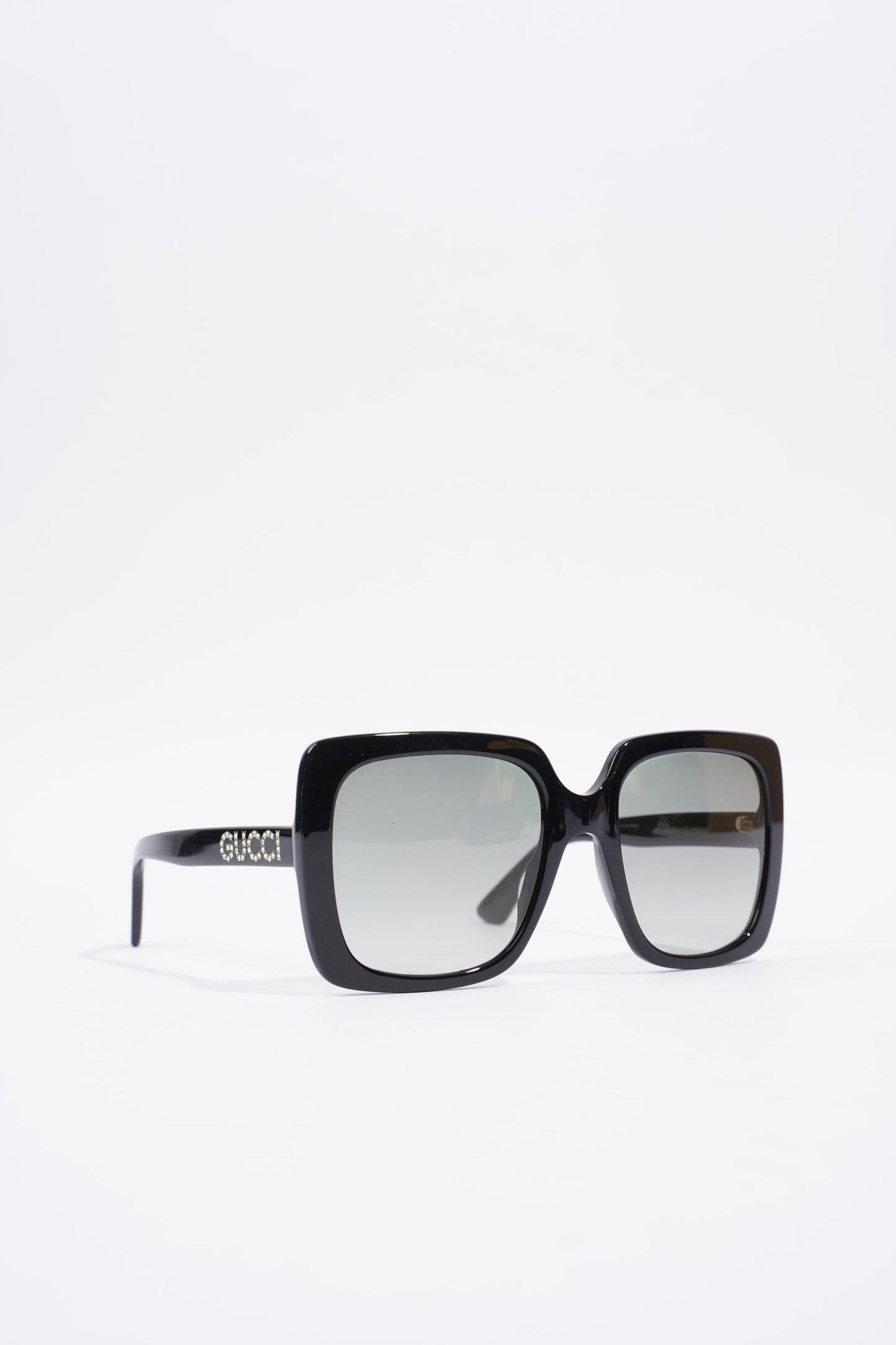 Gucci Square Sunglasses Black Acetate 140mm