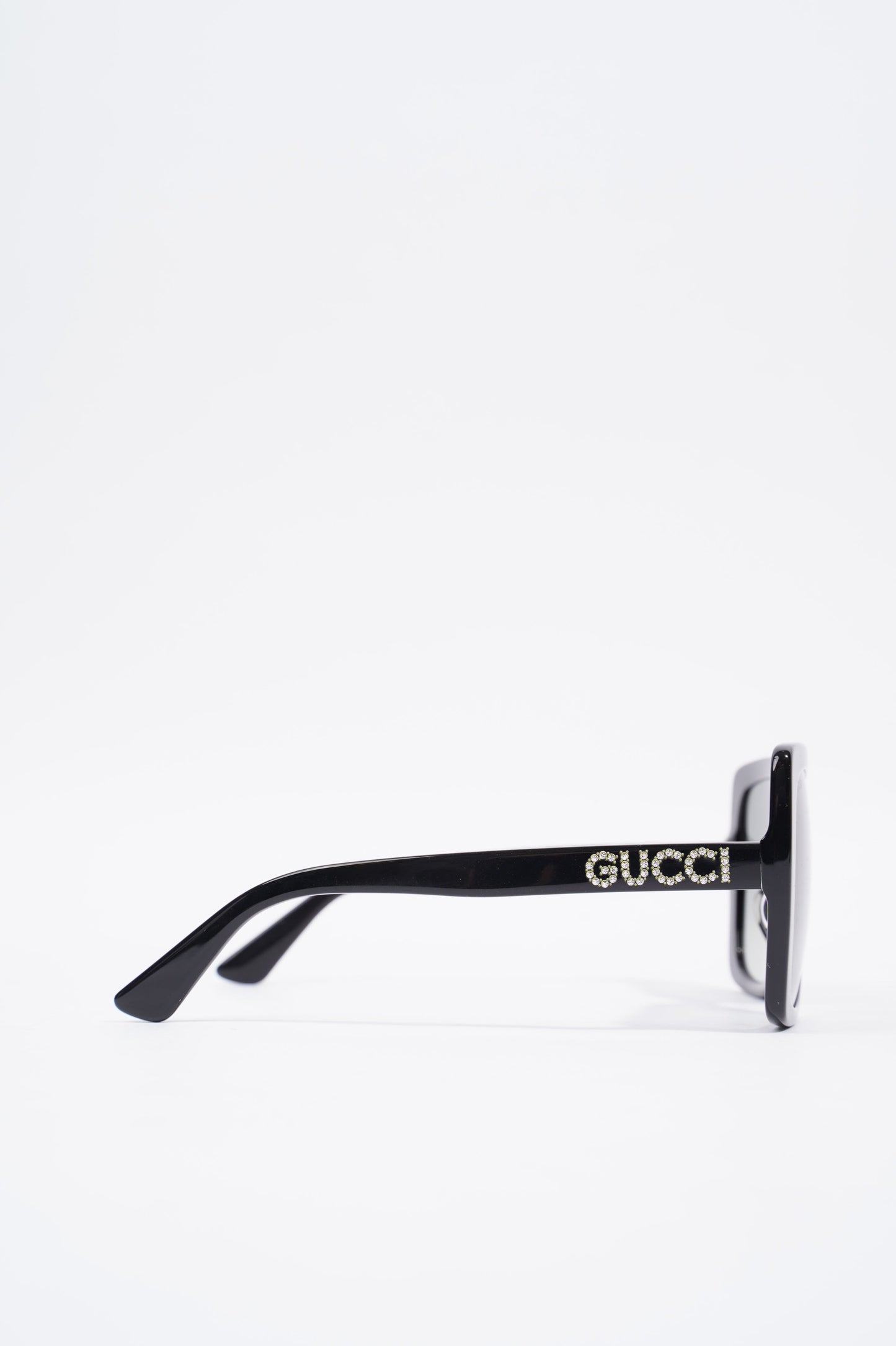 Gucci Square Sunglasses Black Acetate 140mm