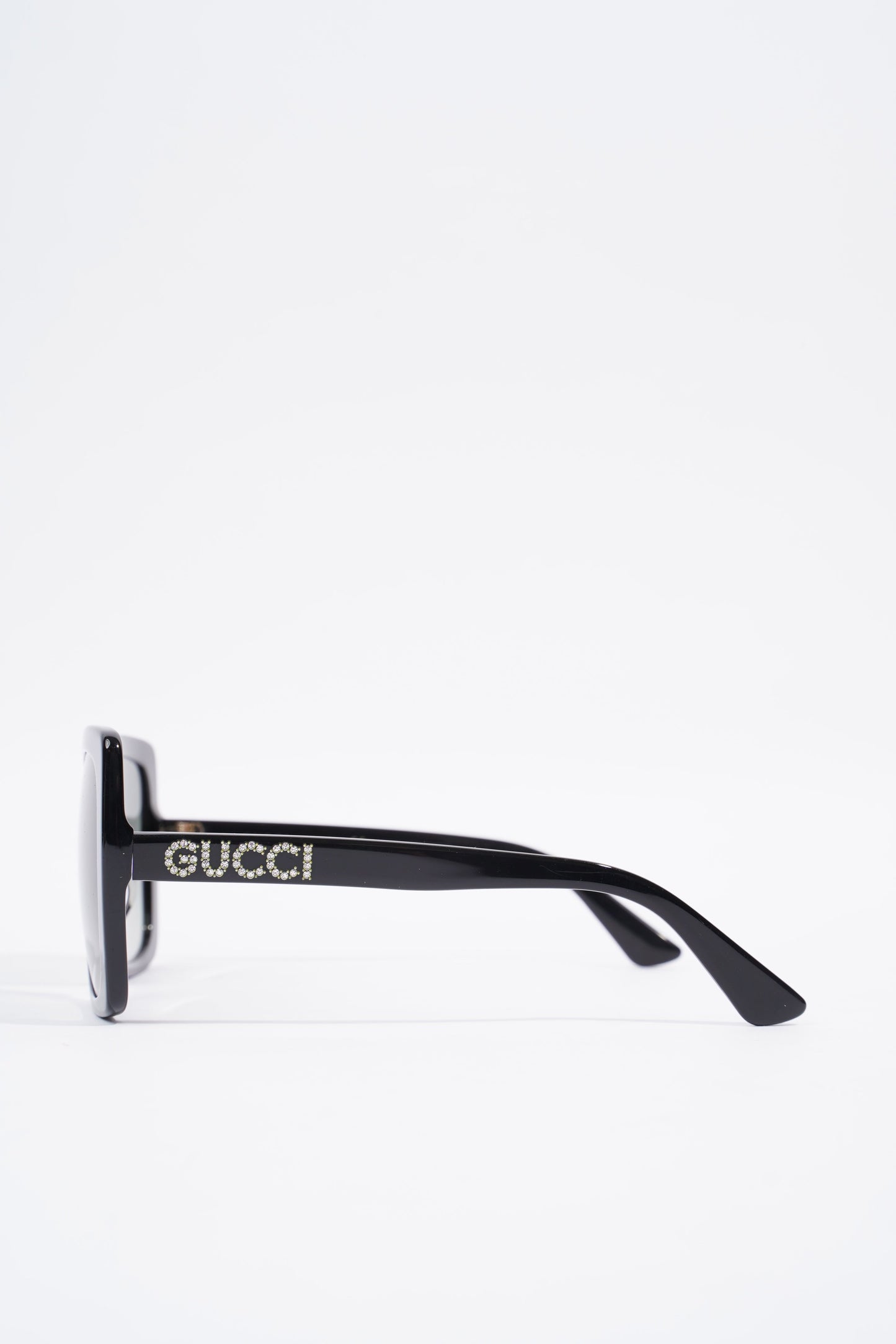 Gucci Square Sunglasses Black Acetate 140mm