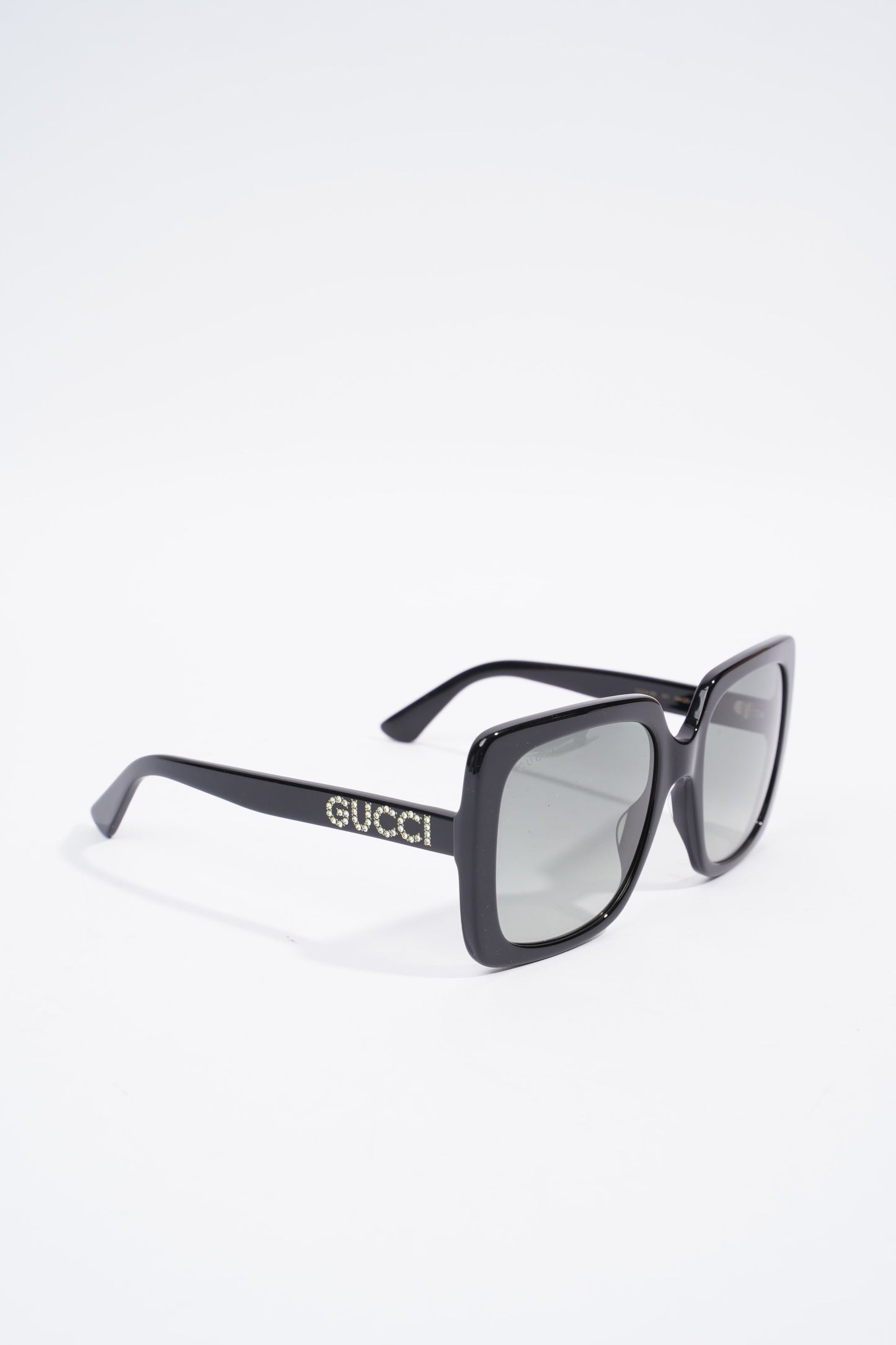 Gucci Square Sunglasses Black Acetate 140mm