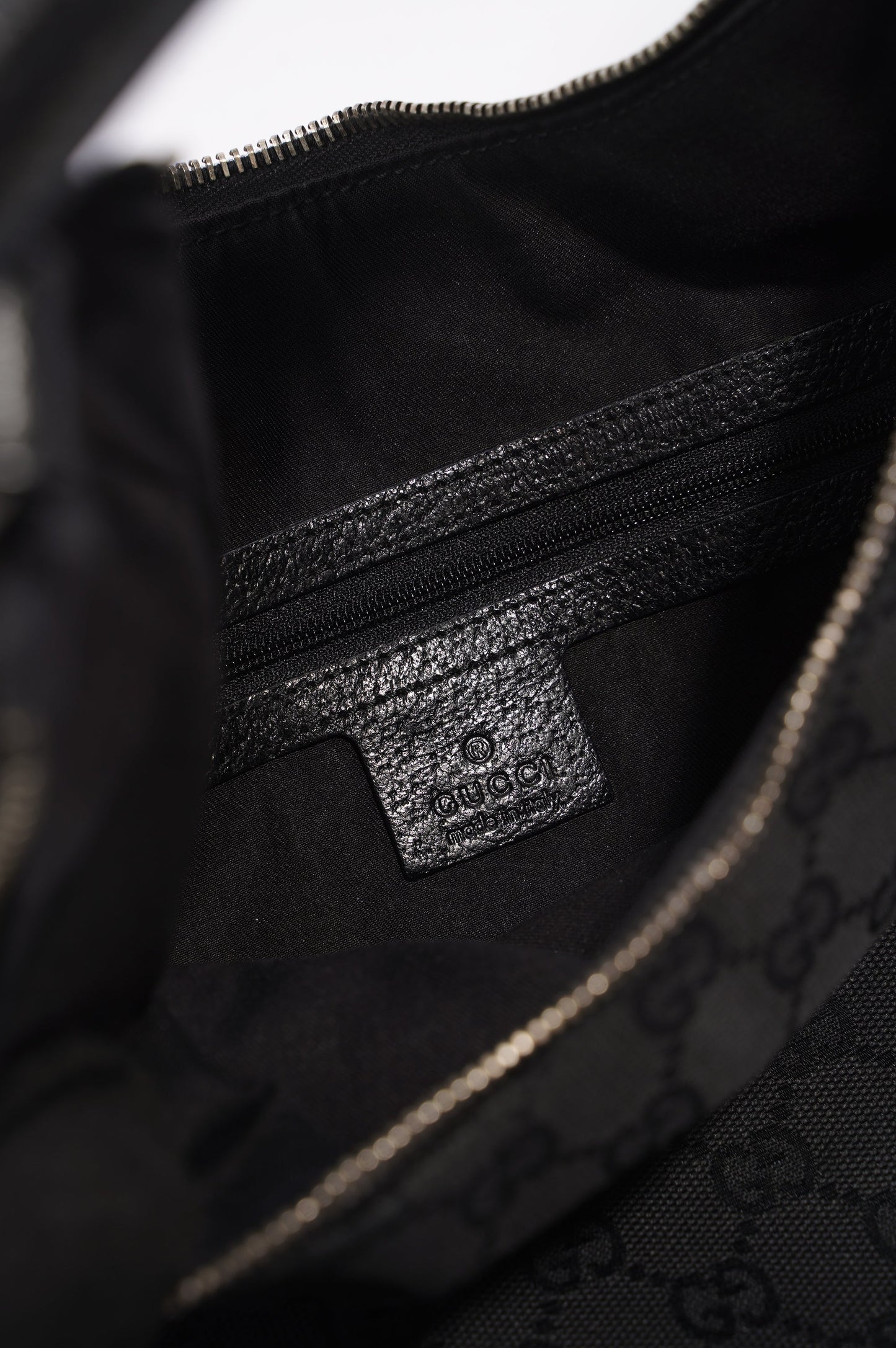 Gucci One Shoulder Bag Black Canvas