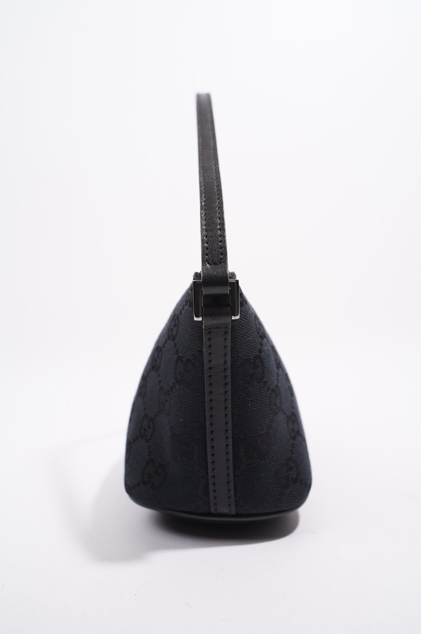 Gucci Boat Pochette Bag Black Canvas
