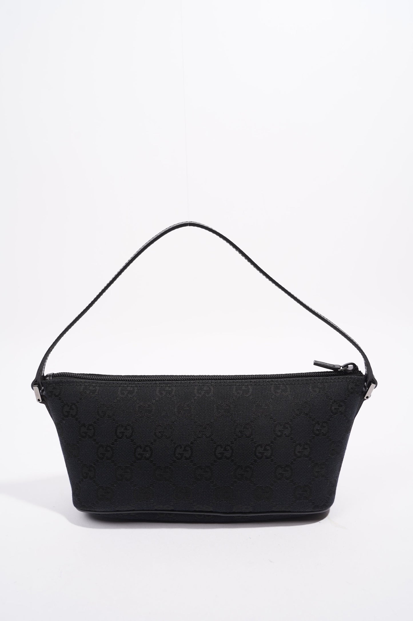 Gucci Boat Pochette Bag Black Canvas