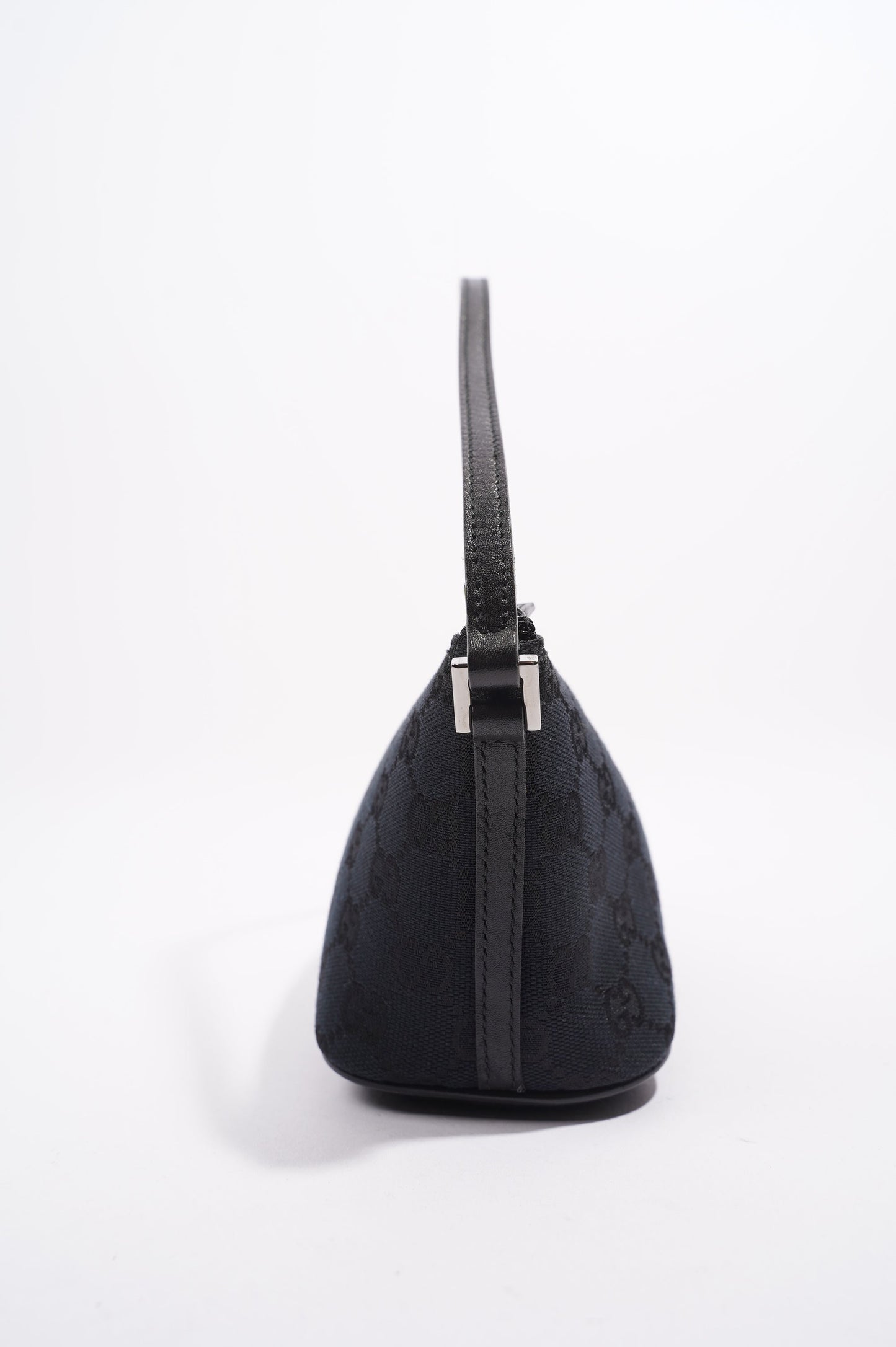 Gucci Boat Pochette Bag Black Canvas