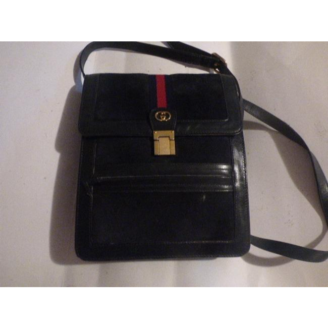 Gucci Ophidia Clutch Ac Suedeleather Two Way Messengerclutchcross Body Navy Suedelthrsherry Stripe A