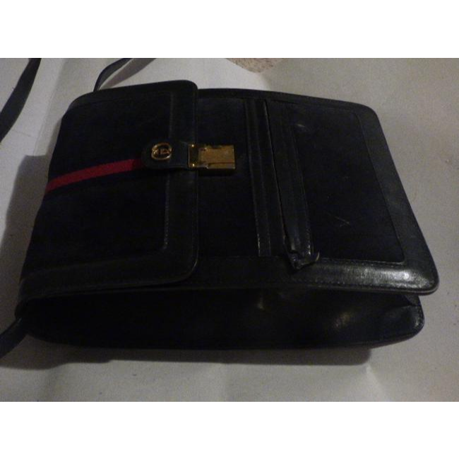 Gucci Ophidia Clutch Ac Suedeleather Two Way Messengerclutchcross Body Navy Suedelthrsherry Stripe A