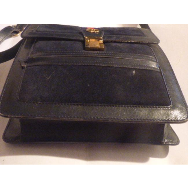 Gucci Ophidia Clutch Ac Suedeleather Two Way Messengerclutchcross Body Navy Suedelthrsherry Stripe A