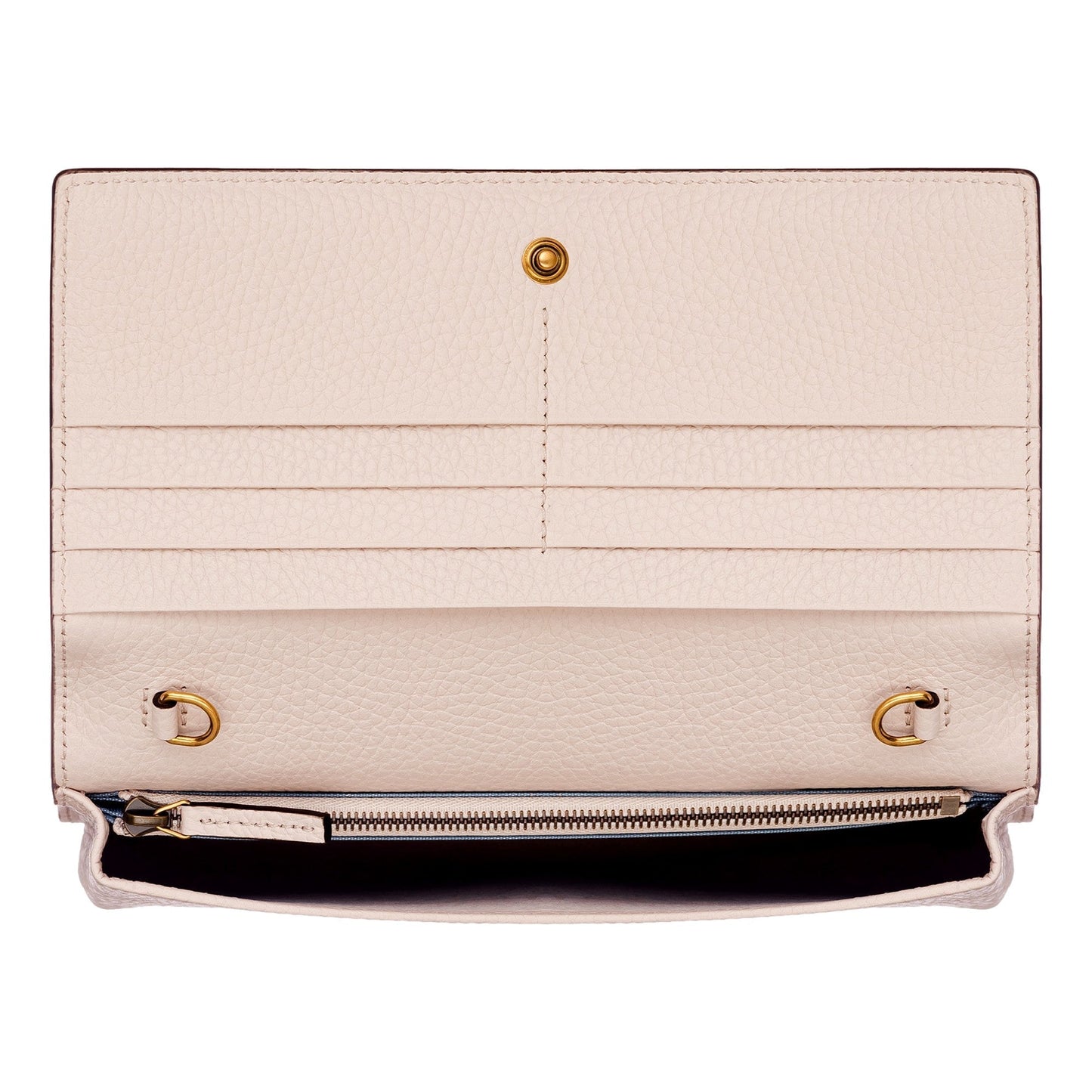 Gucci Interlocking Double G Python Leather Bow Chain Wallet Light Pink