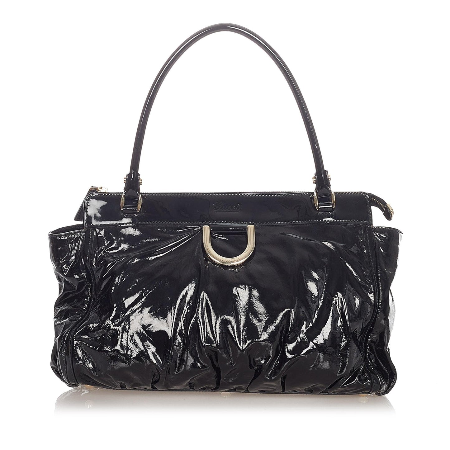 Gucci Abbey D-Ring Patent Leather Handbag