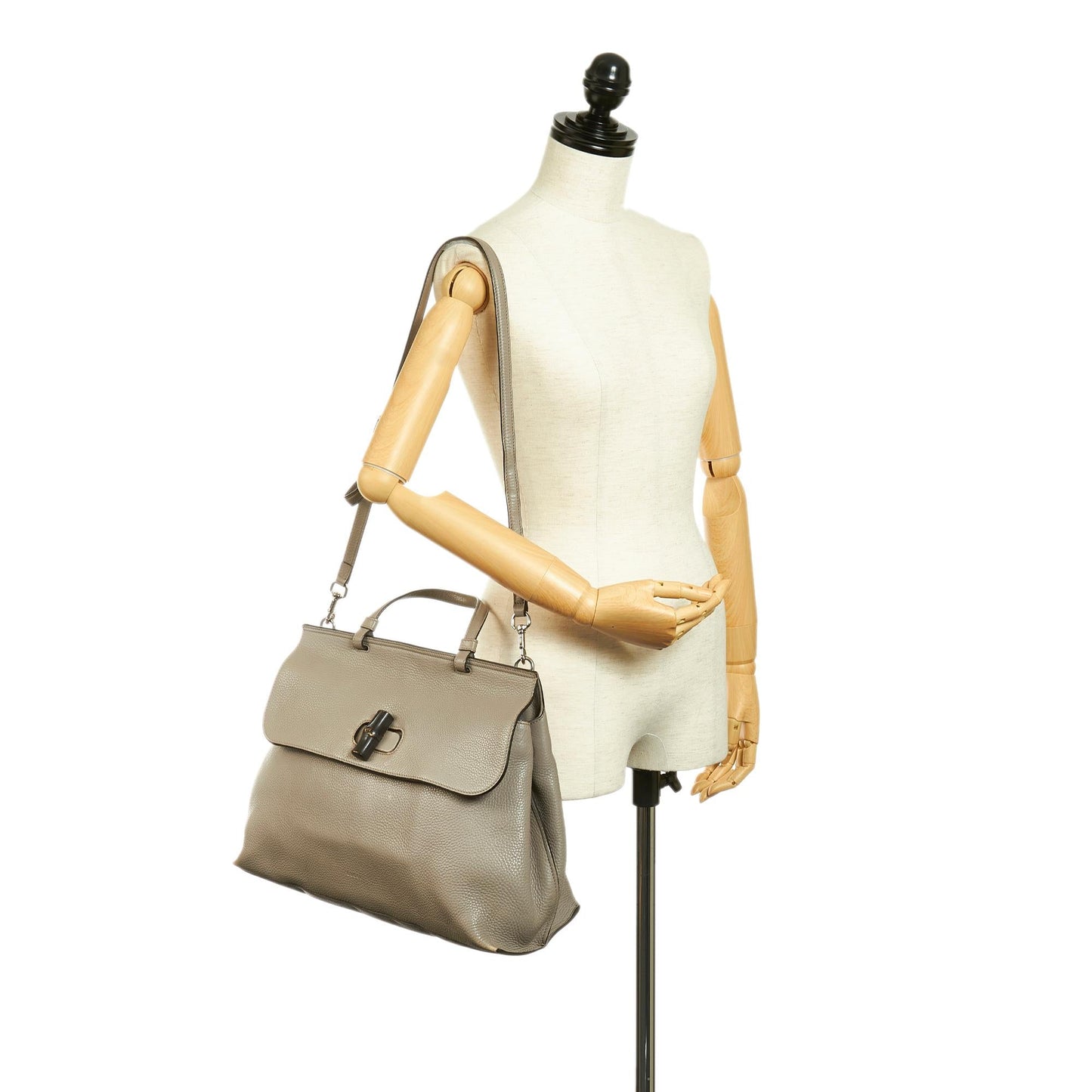 Gucci Bamboo Daily Leather Satchel