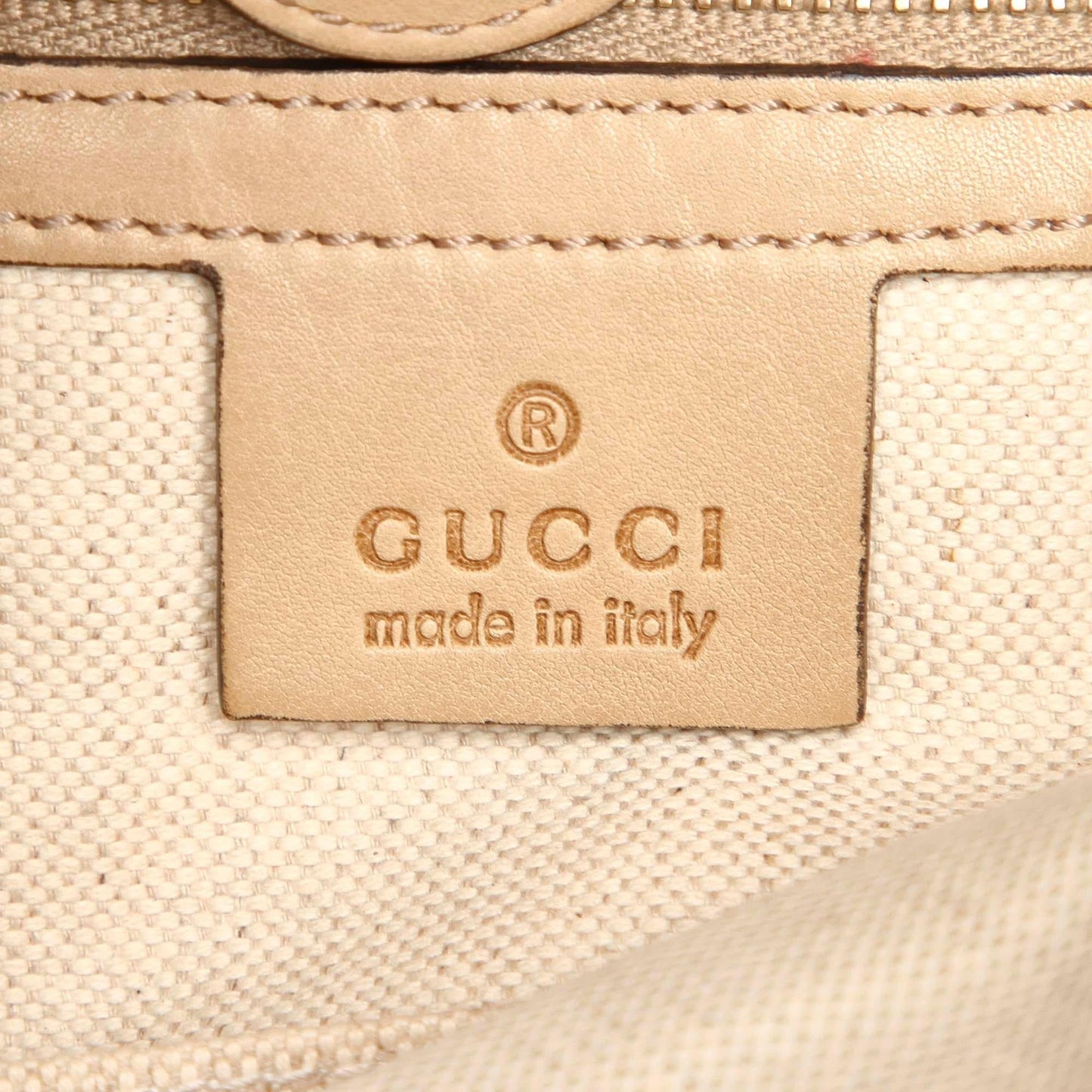 Gucci Bamboo Diamante Canvas Shoulder Bag