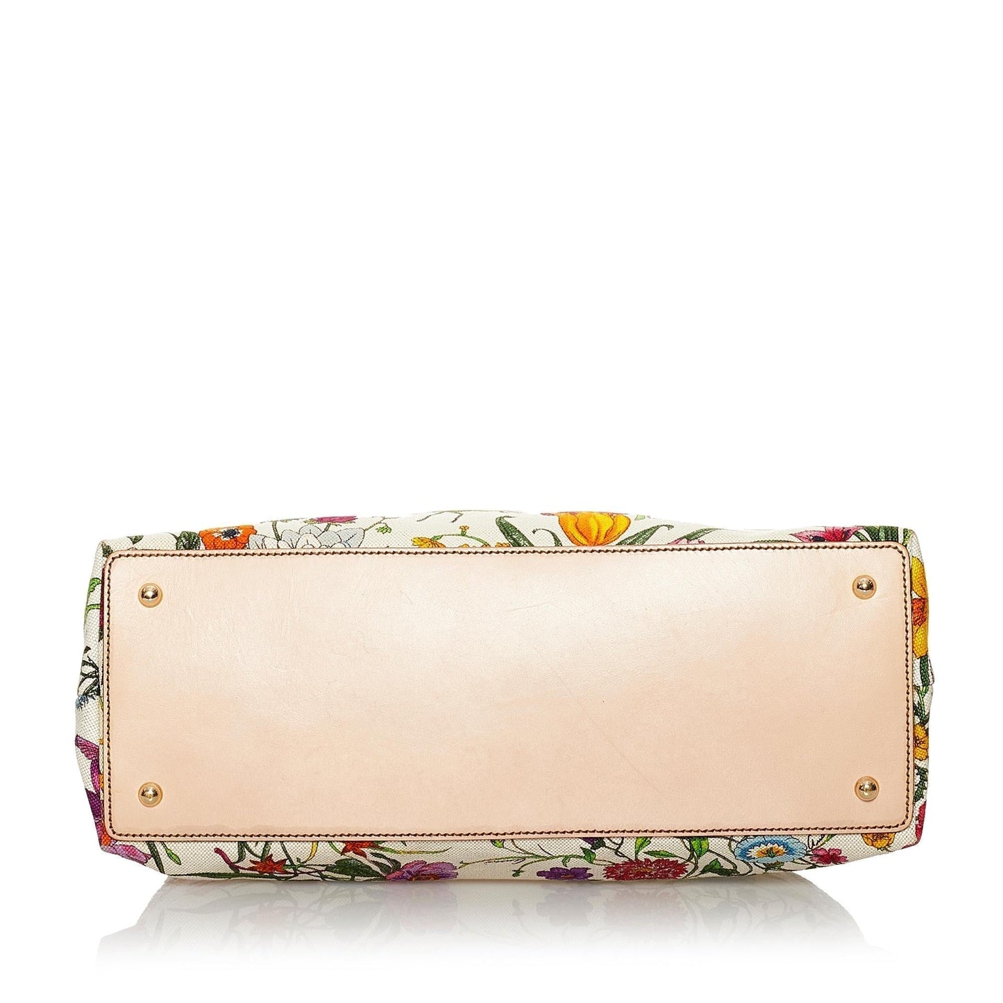 Gucci Bamboo Flora Canvas Handbag