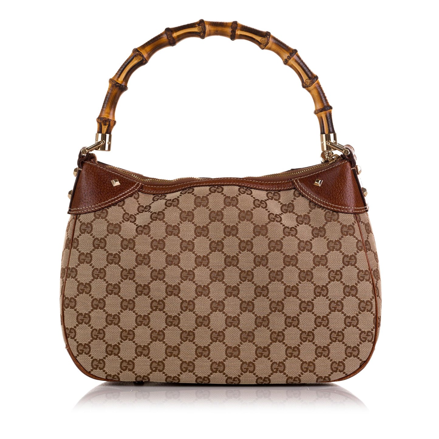 Gucci Bamboo GG Canvas Handbag (SHG-CCTUmU)