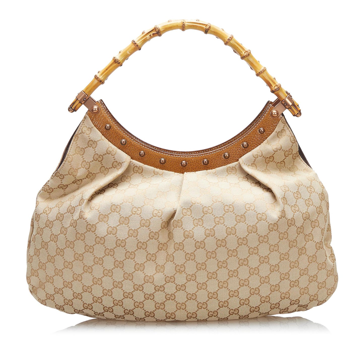 Gucci Bamboo GG Canvas Hobo (SHG-LcTL5C)
