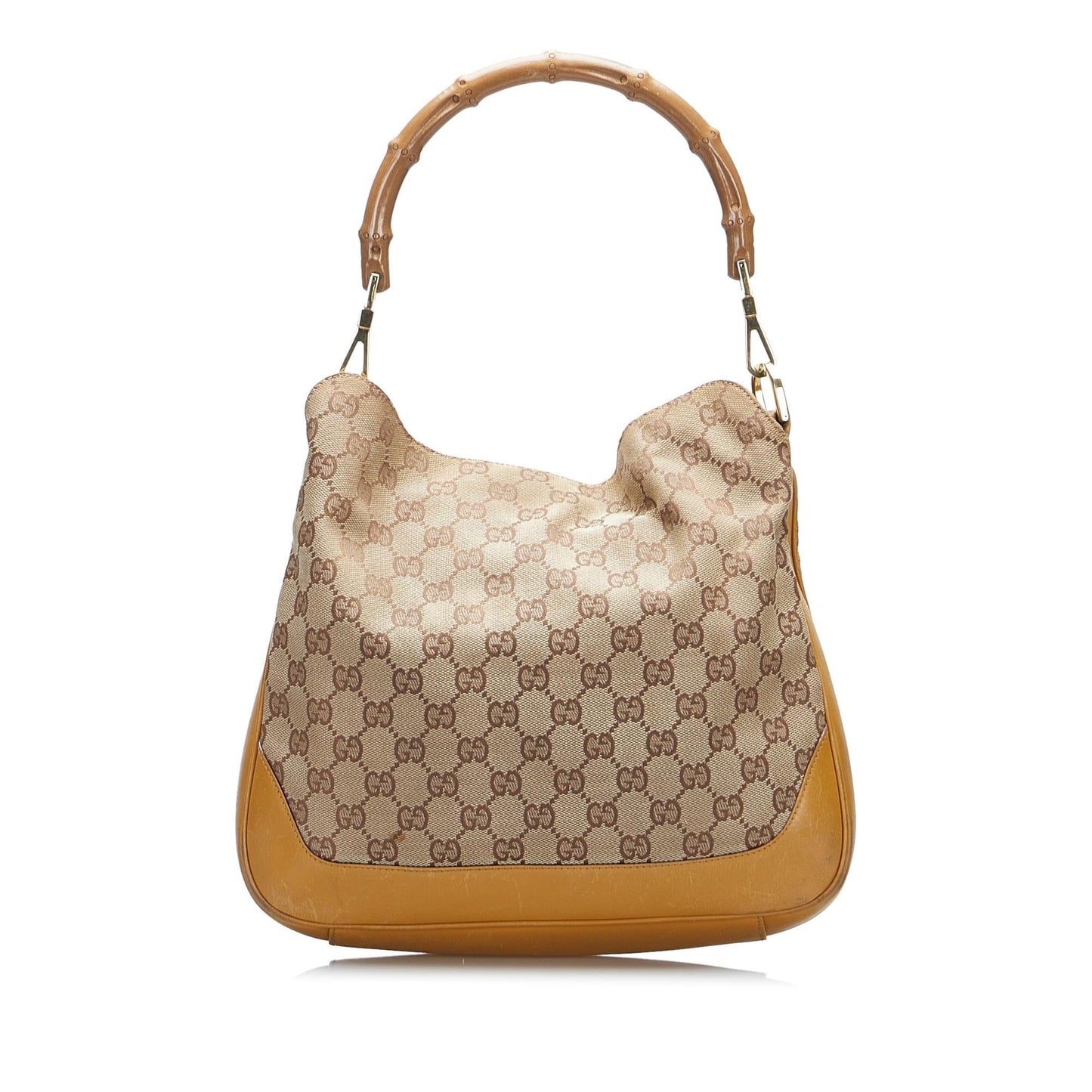 Gucci Bamboo GG Canvas Web Satchel (SHG-GPZYZn)