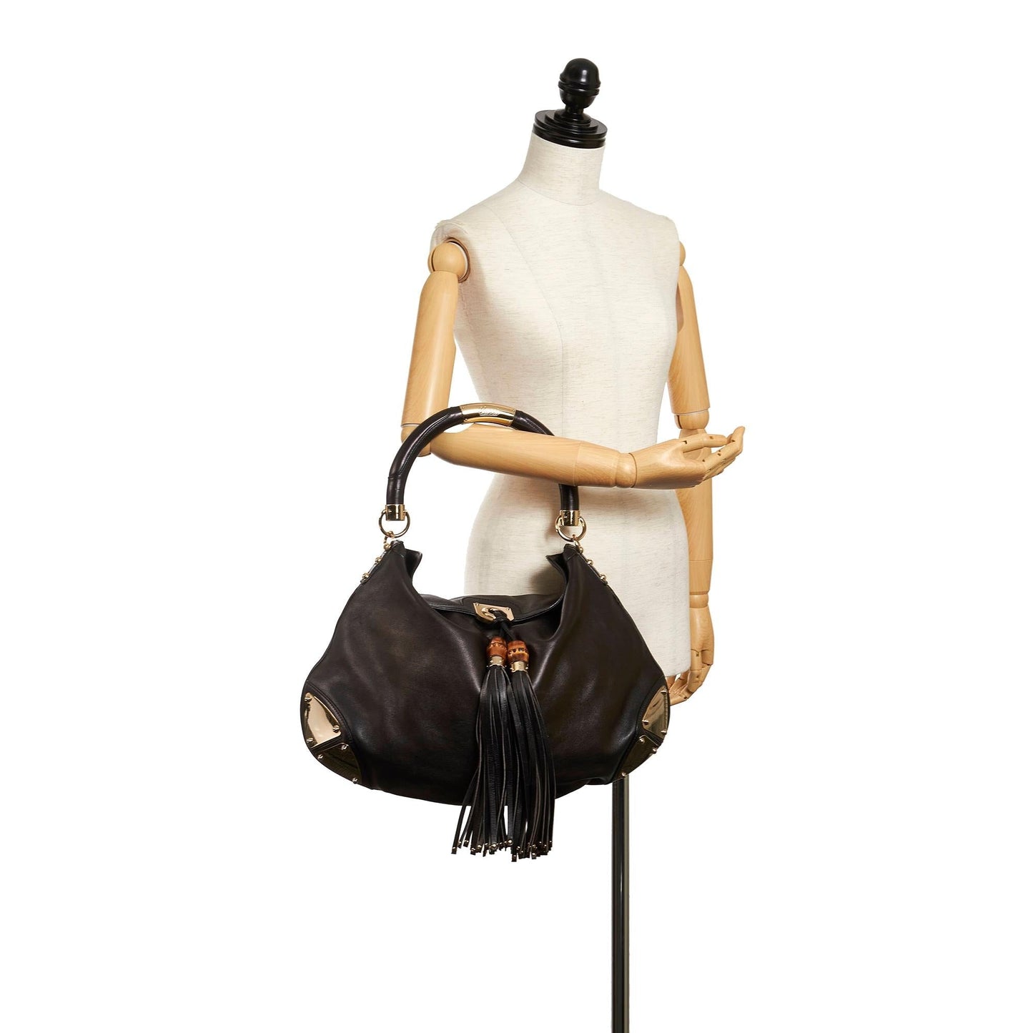 Gucci Bamboo Indy Leather Hobo Bag