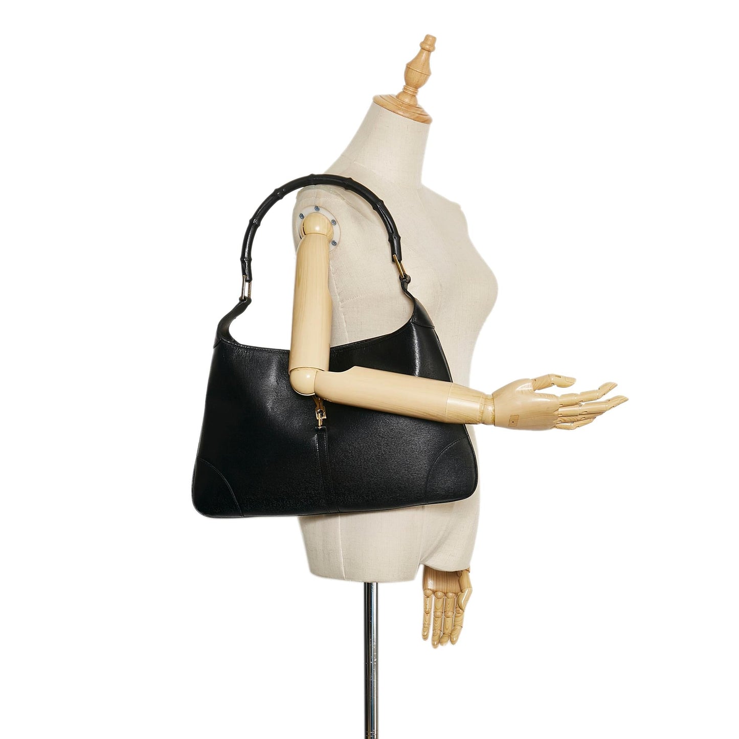Gucci Bamboo Jackie Leather Shoulder Bag