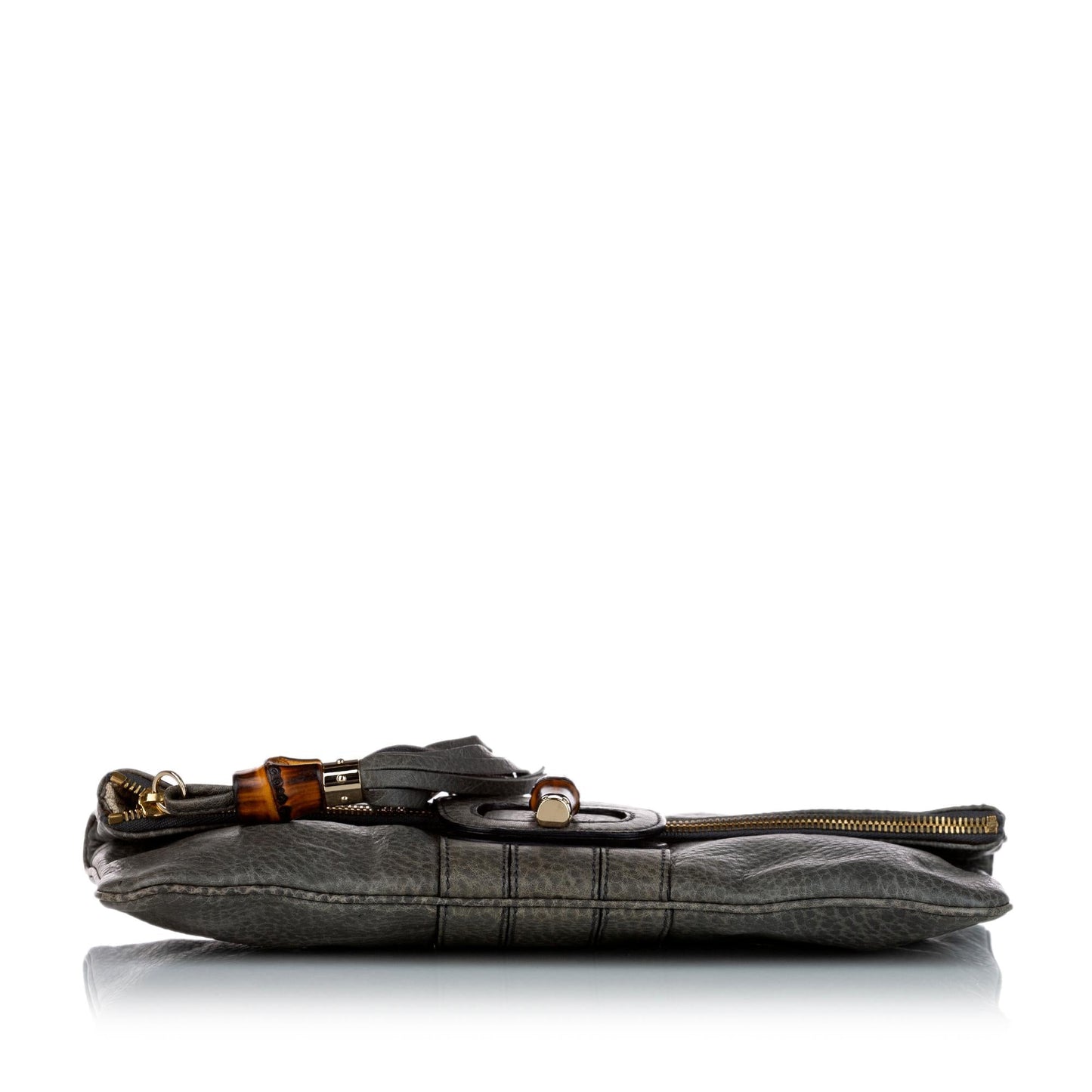 Gucci Bamboo Lucy Leather Clutch Bag