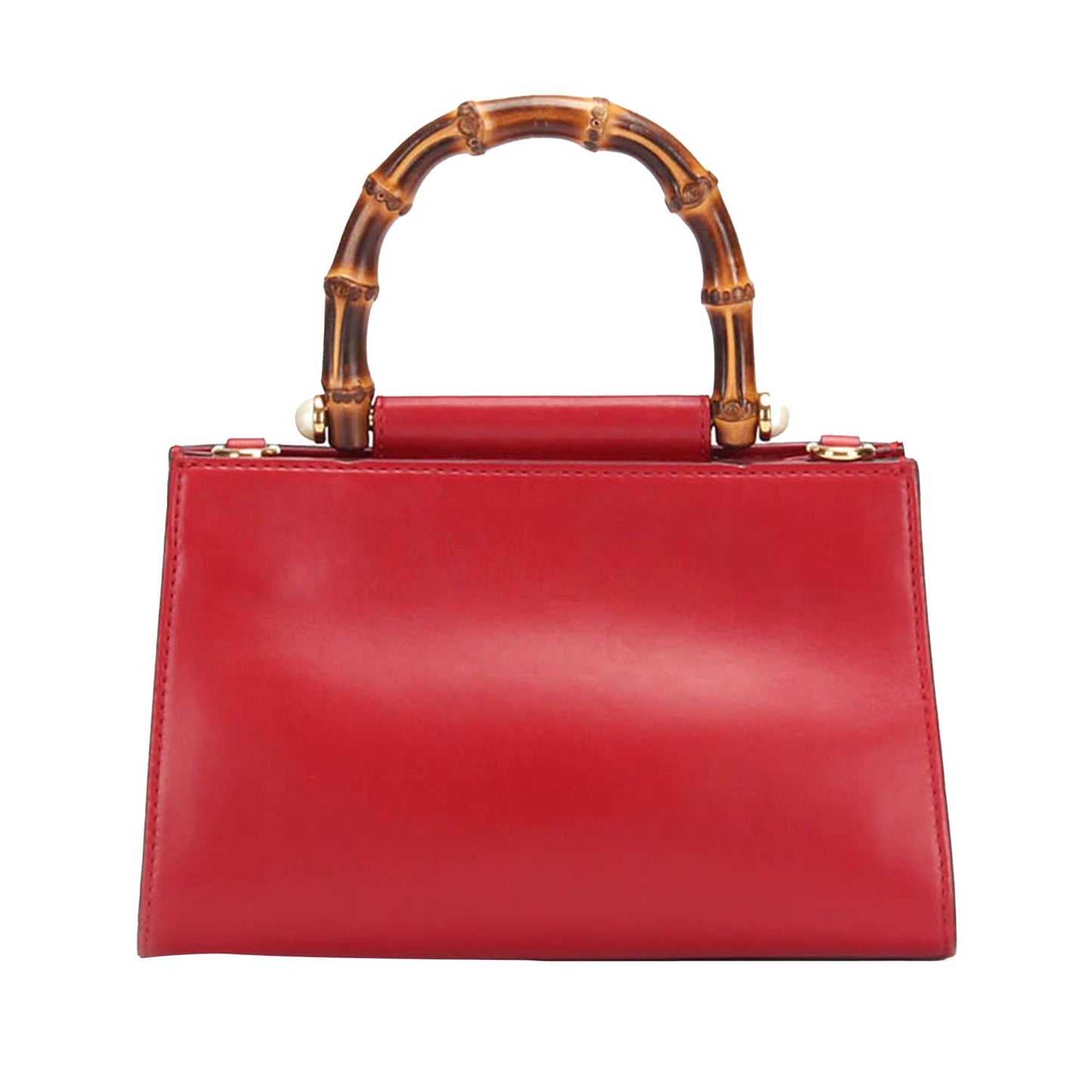 Gucci Bamboo Nymphaea Leather Satchel (SHG-bEqEts)