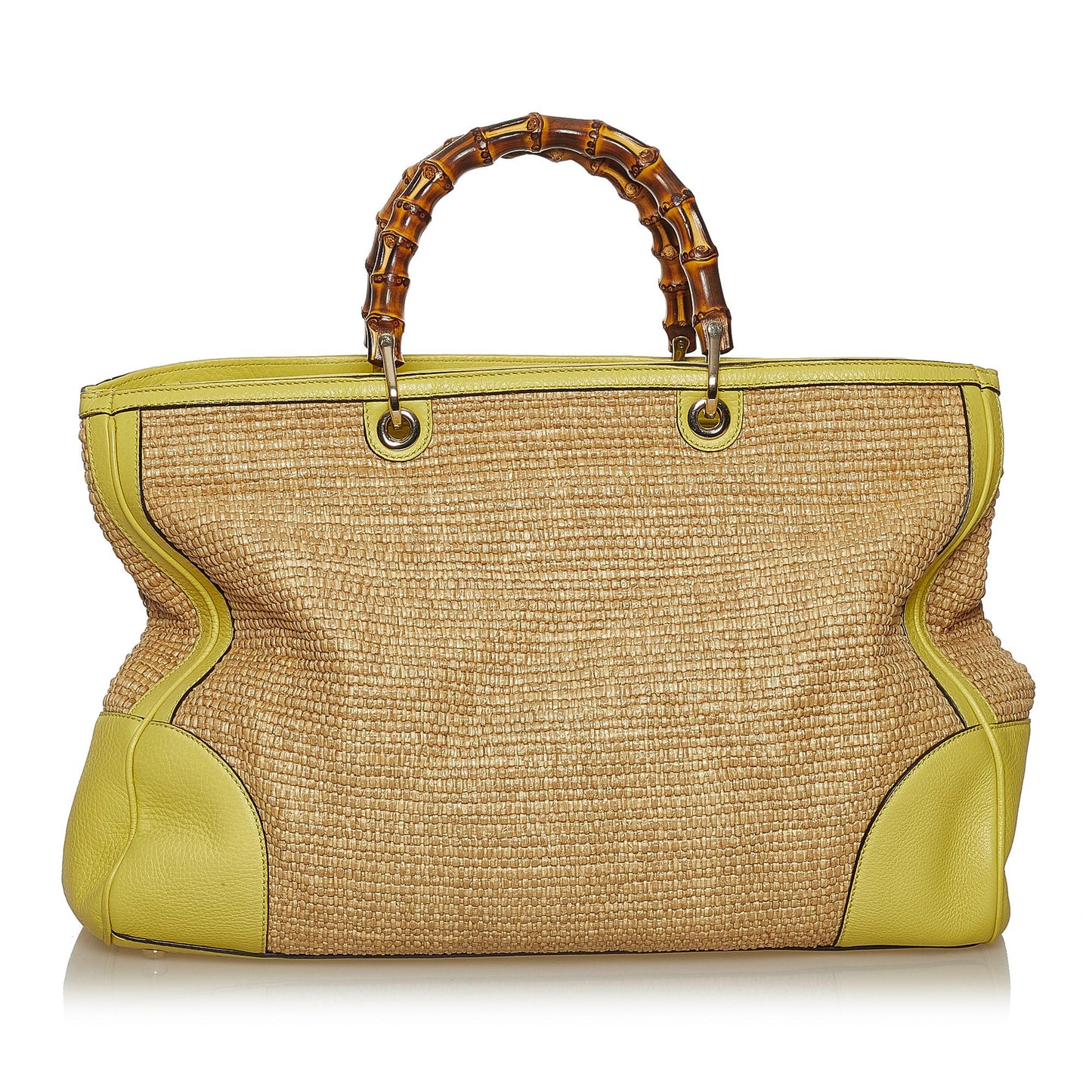Gucci Bamboo Raffia Satchel