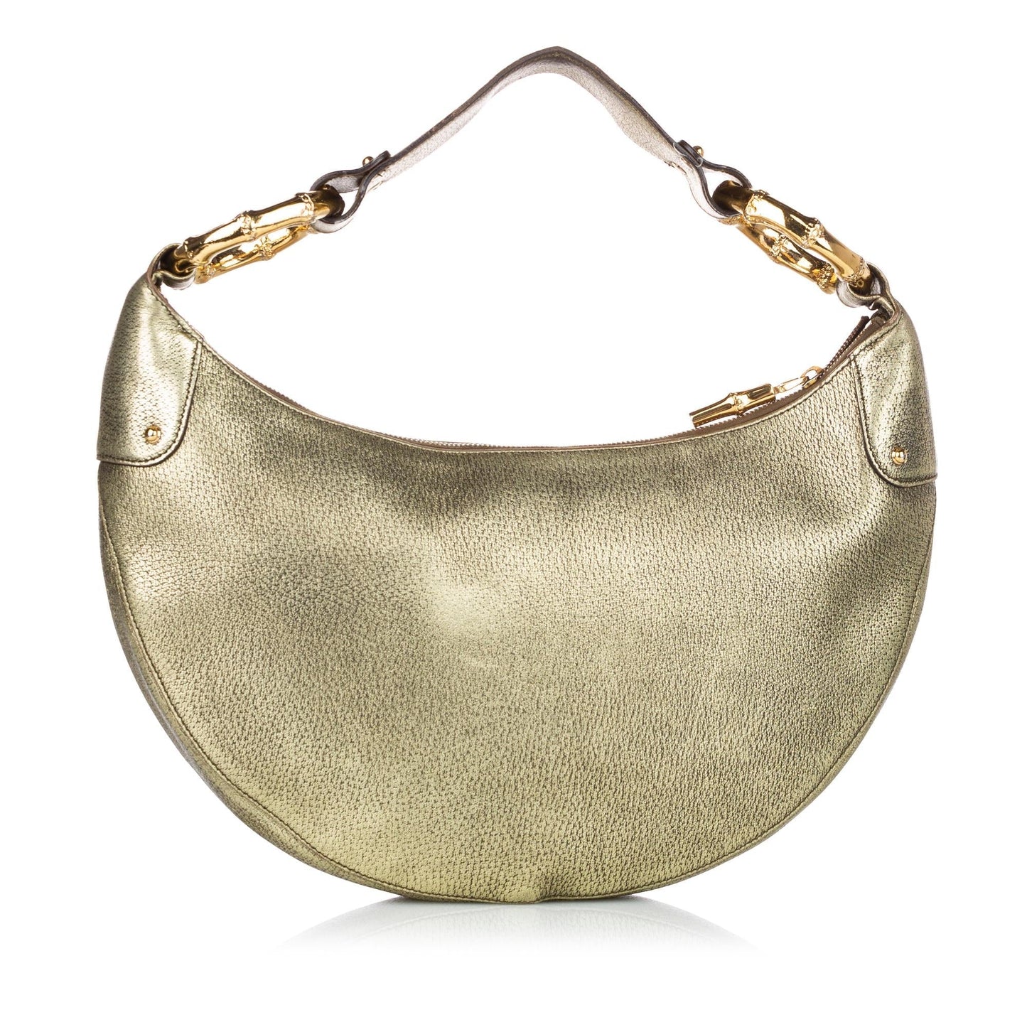 Gucci Bamboo Ring Leather Hobo Bag