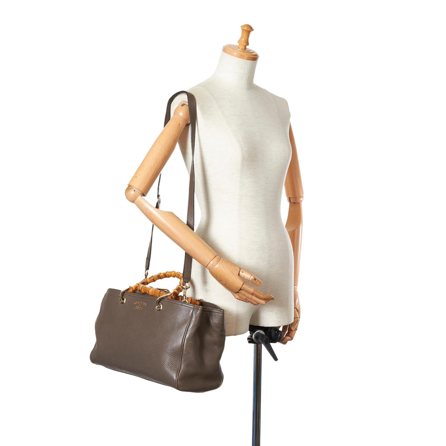 Gucci Bamboo Shopper Leather Satchel