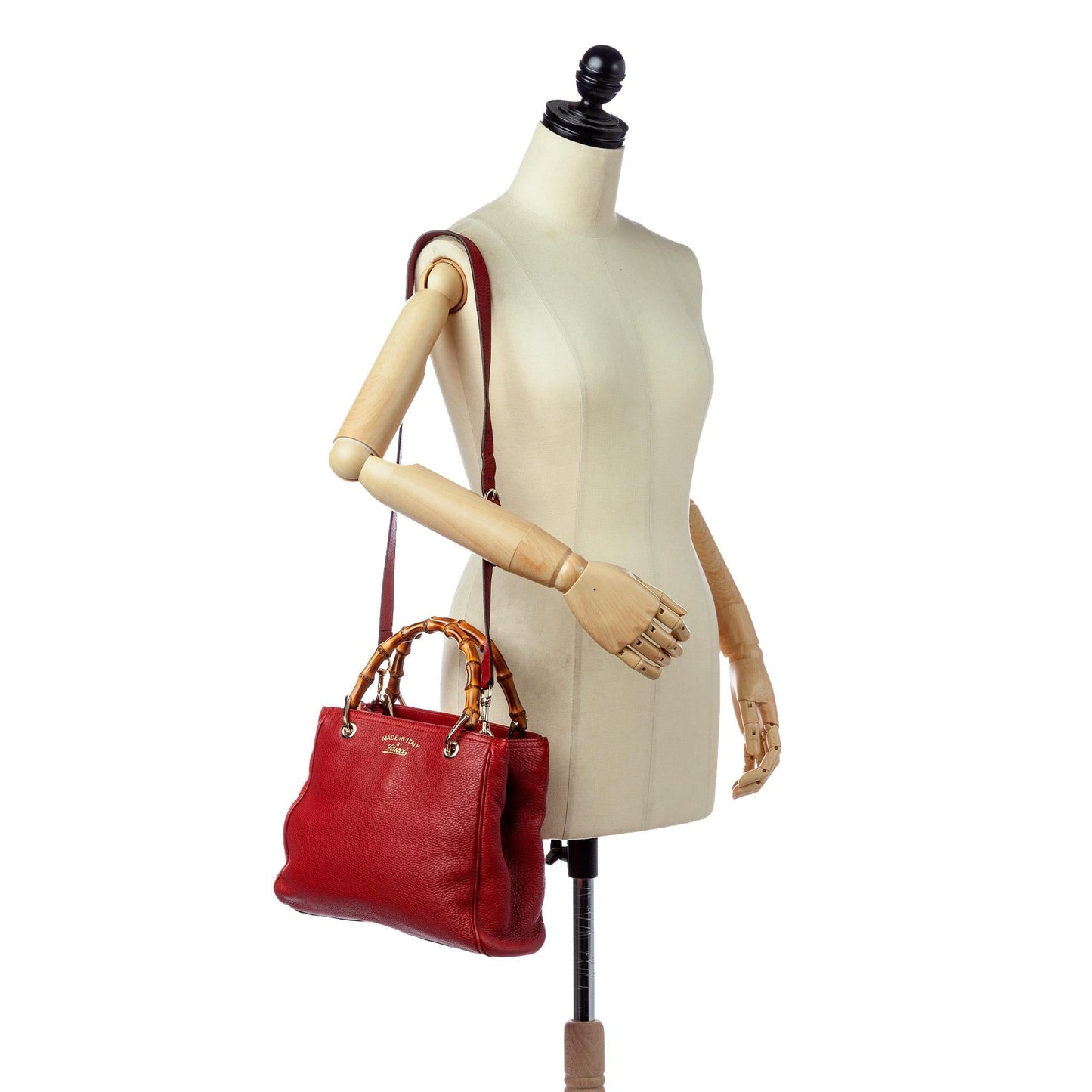 Gucci Bamboo Shopper Leather Satchel