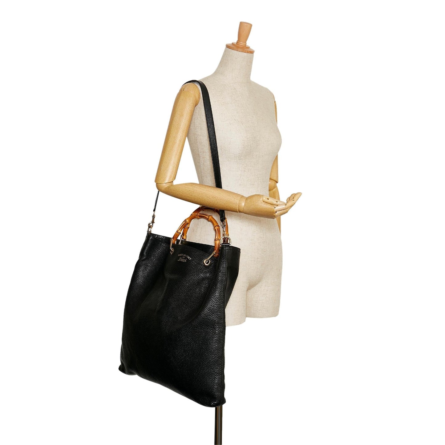 Gucci Bamboo Shopper Leather Satchel