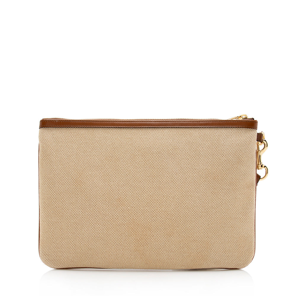 Gucci Canvas Vintage Web Wristlet