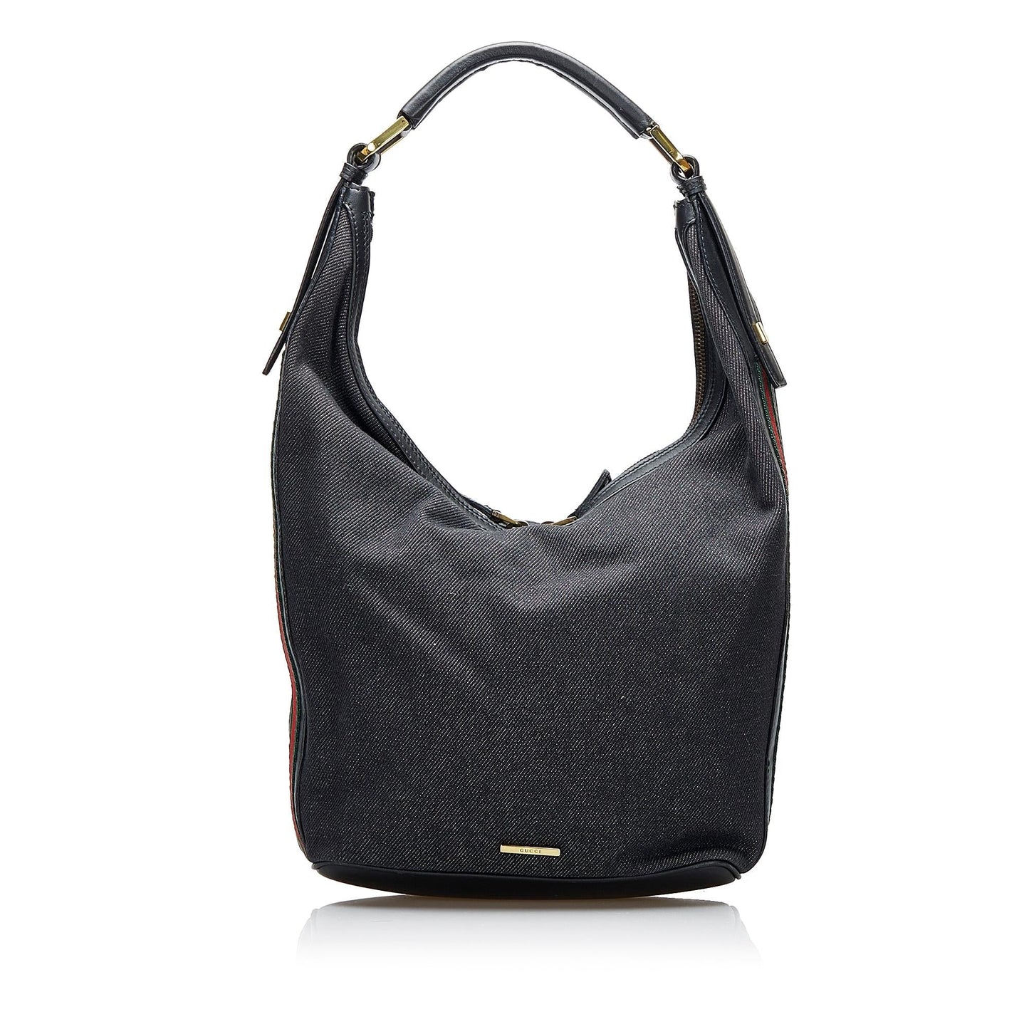 Gucci Denim Web Hobo (SHG-wuzFkd)