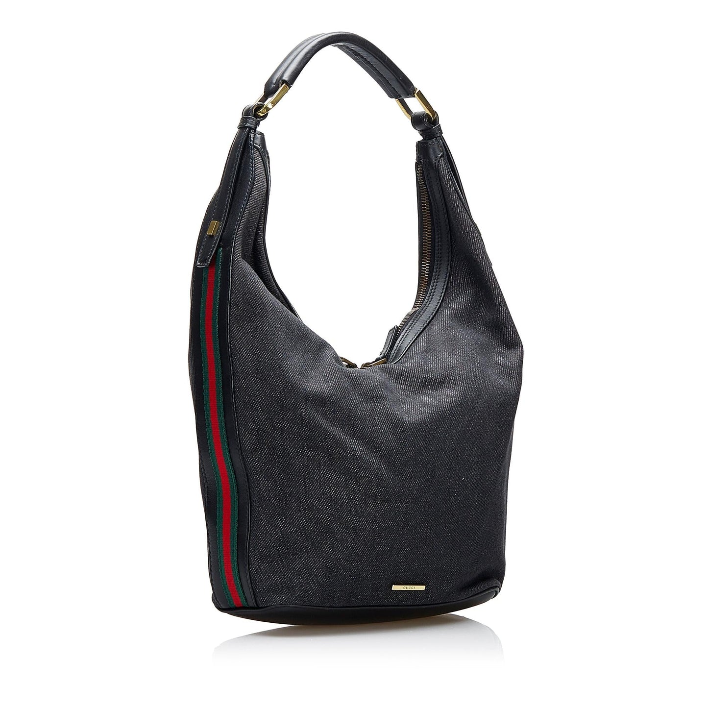 Gucci Denim Web Hobo (SHG-wuzFkd)