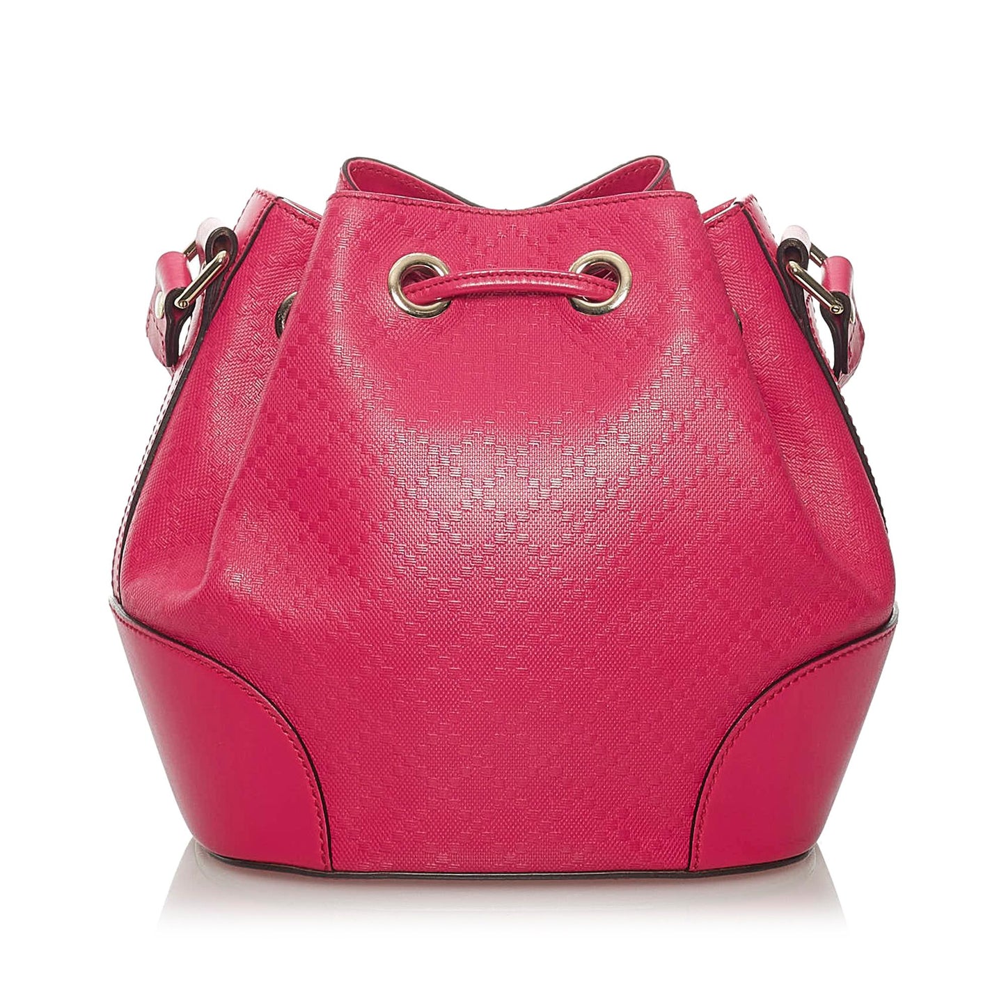 Gucci Diamante Bright Leather Bucket Bag