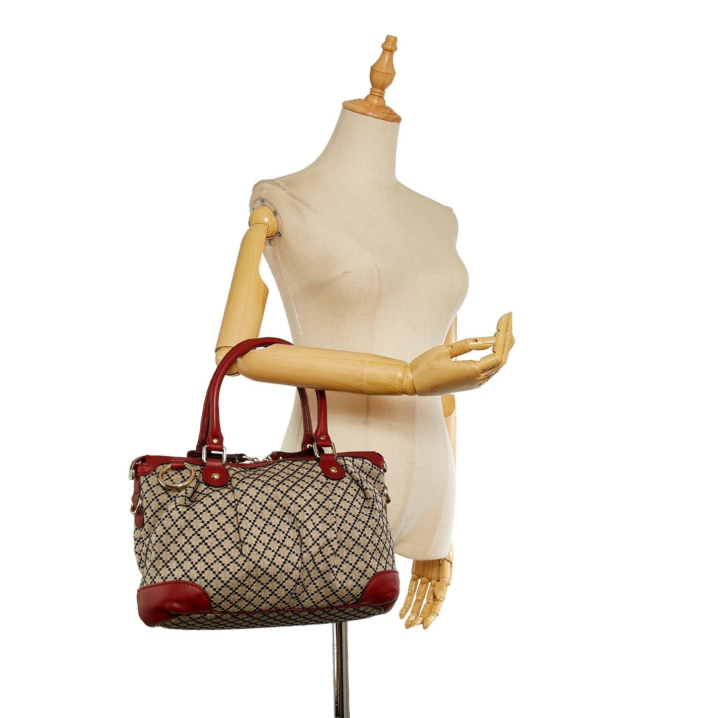 Gucci Diamante Sukey Canvas Satchel (SHG-5dkeD5)