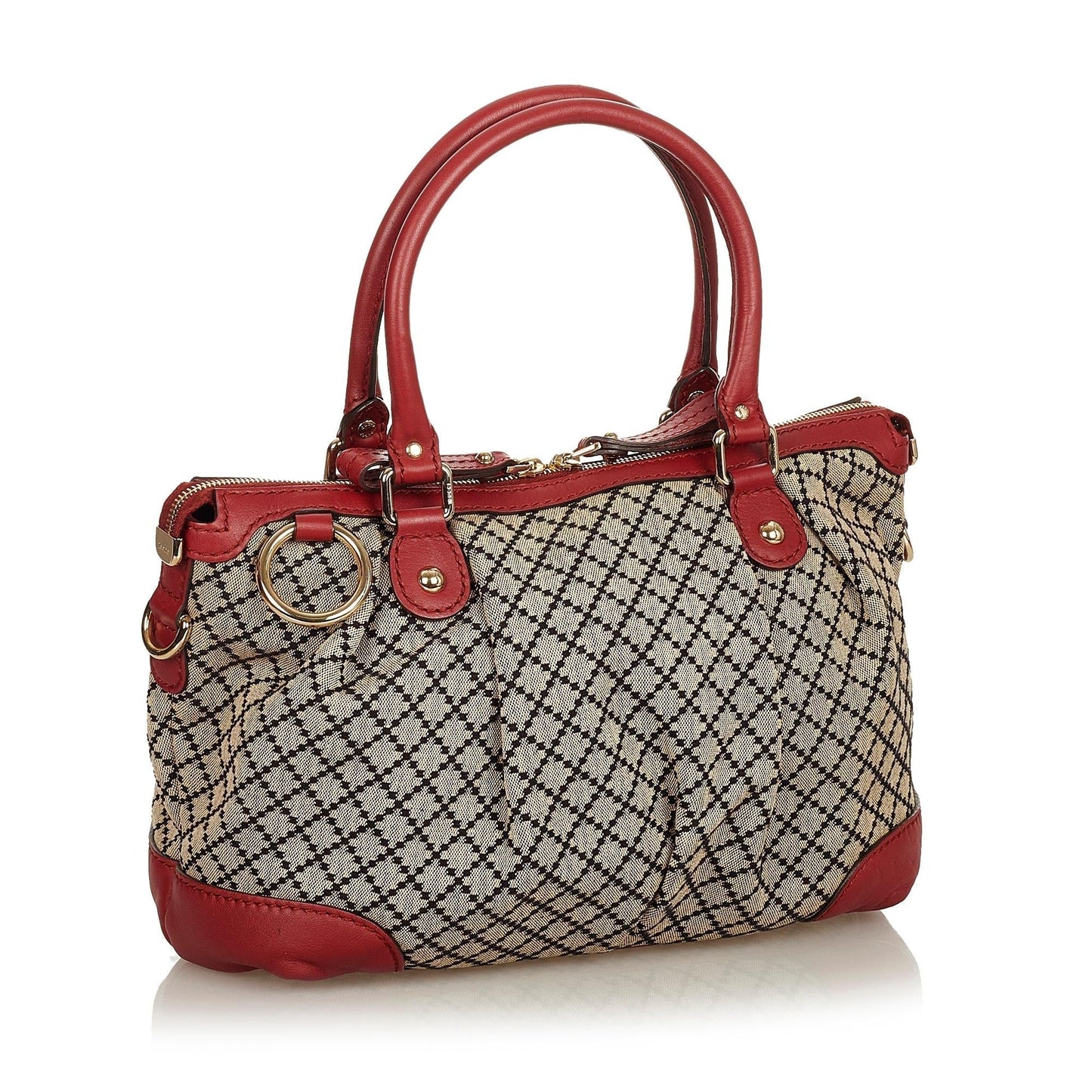 Gucci Diamante Sukey Canvas Satchel (SHG-5dkeD5)